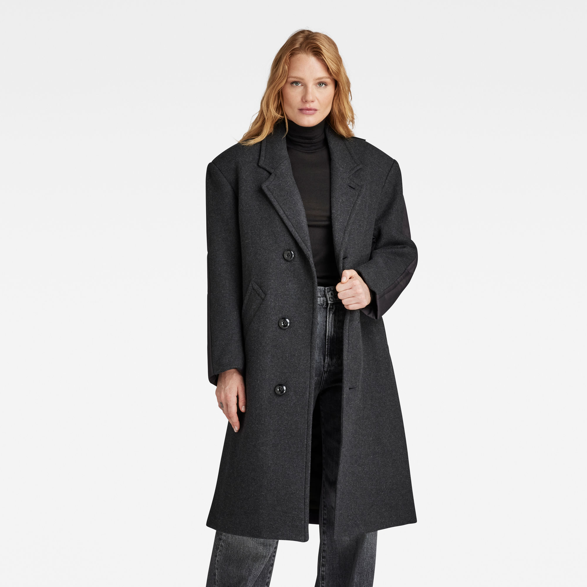 

Premium Lange Jas Oversized Wool - Grijs - Dames