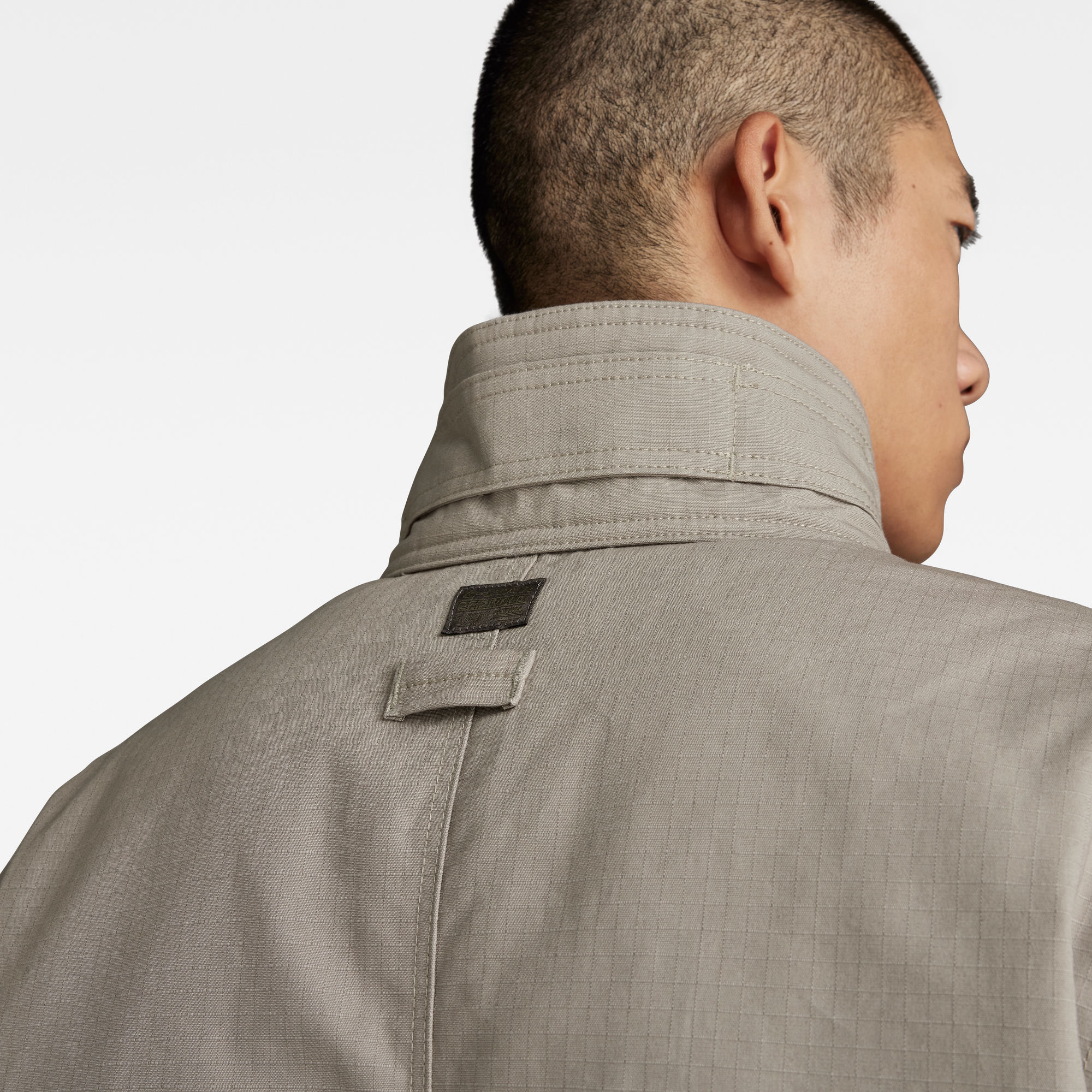 G-Star RAW Gewatteerde Trenchcoat Grijs Heren