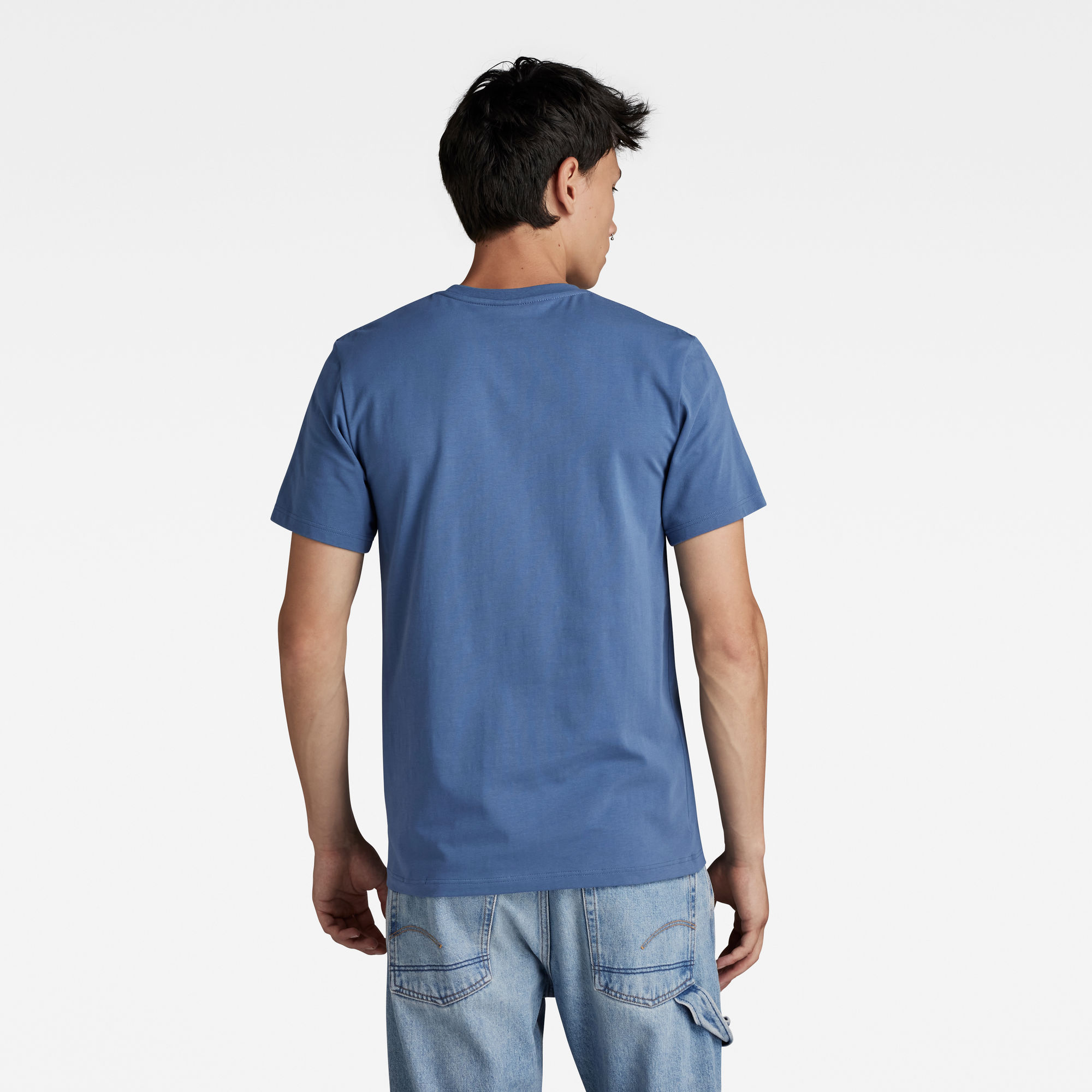 G-Star RAW Slim Base T-Shirt Midden blauw Heren