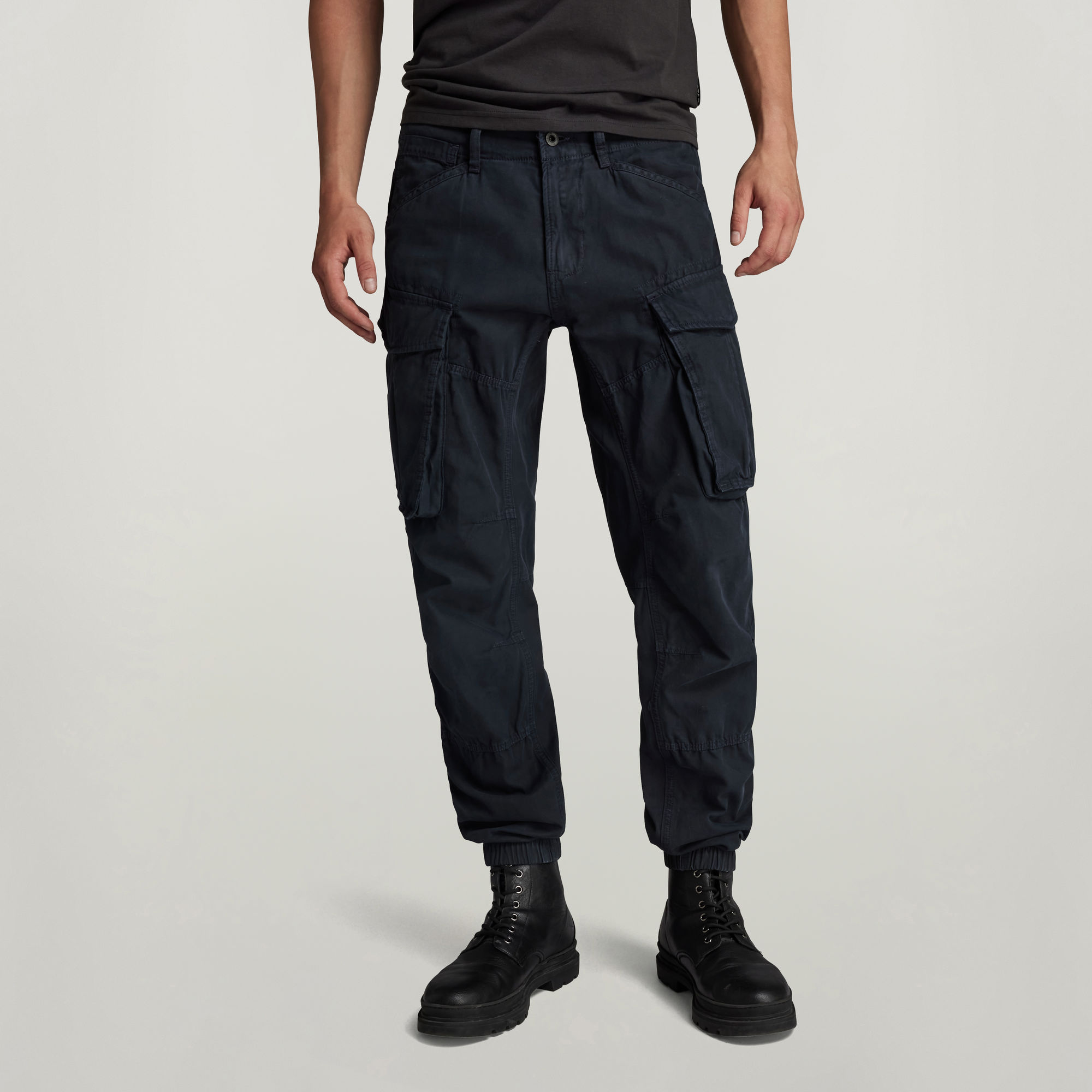 G-Star RAW Cargo Broek 3D Regular Tapered Cuffed Donkerblauw Heren