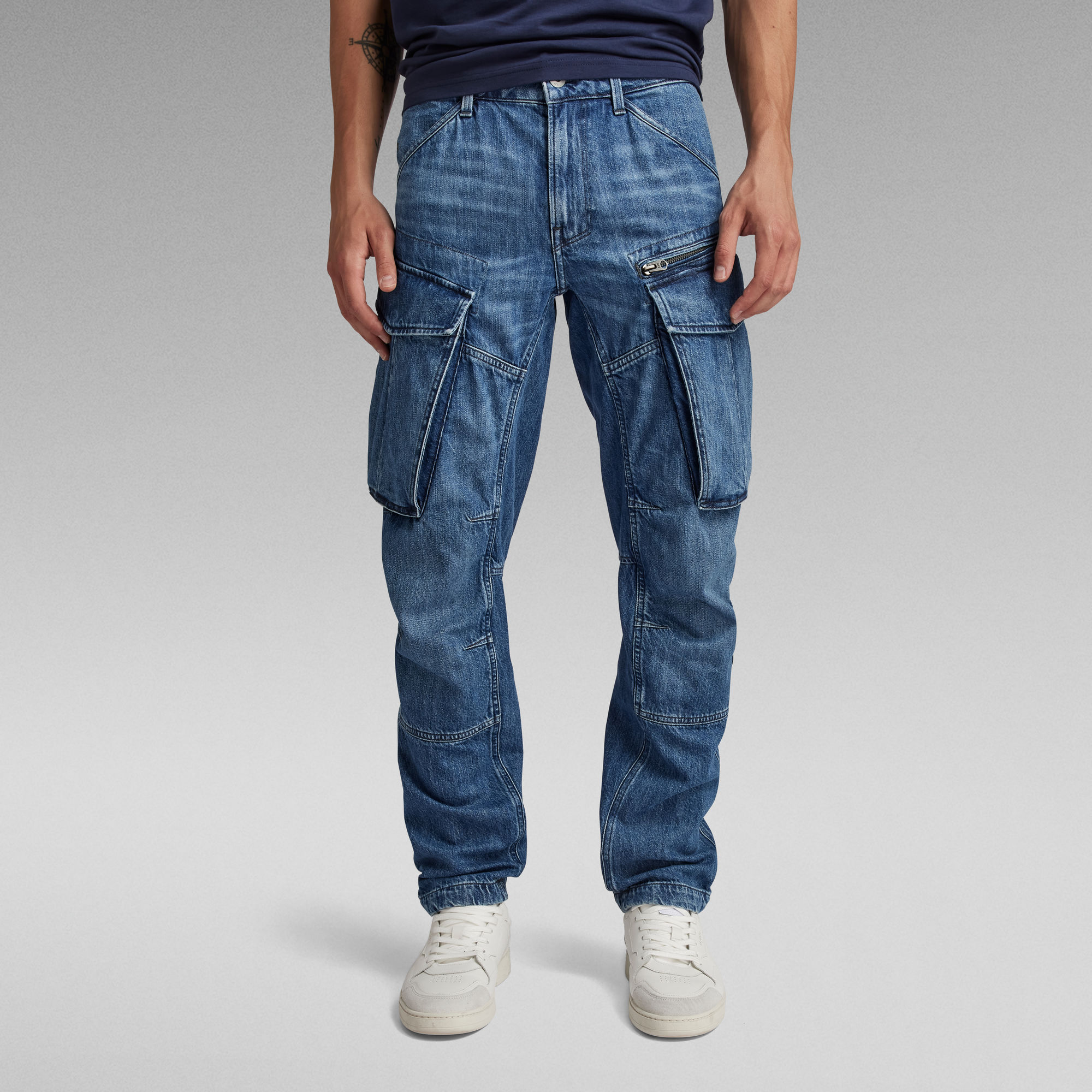 

Rovic Zip 3D Regular Tapered Denim Jeans - Medium blue - Men