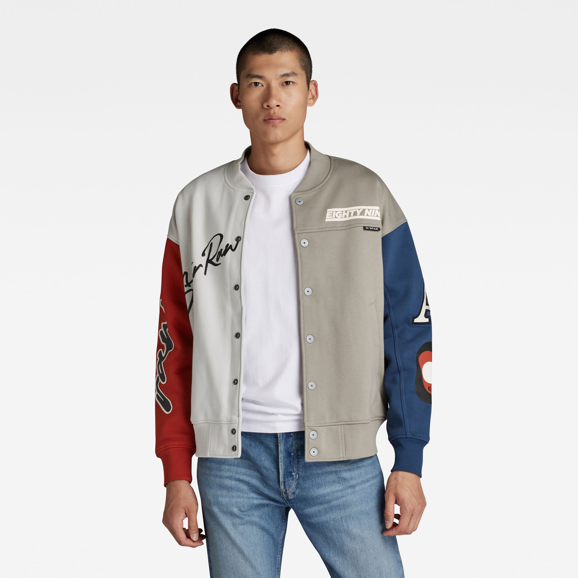 

Varsity Bomber Loose Sweatshirt - Mehrfarbig - Herren