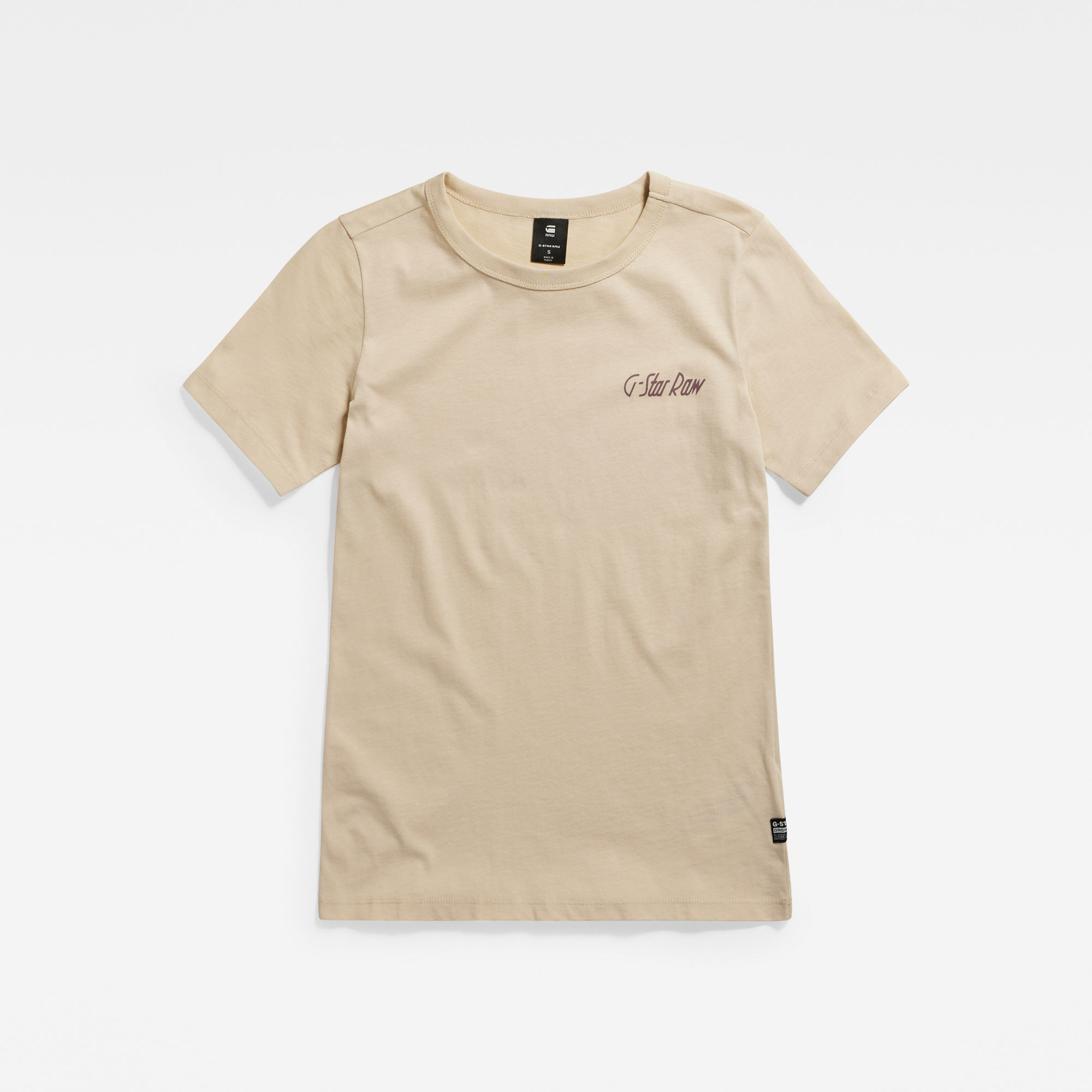 G-Star RAW Chest Graphic Optic Slim Top Beige Dames