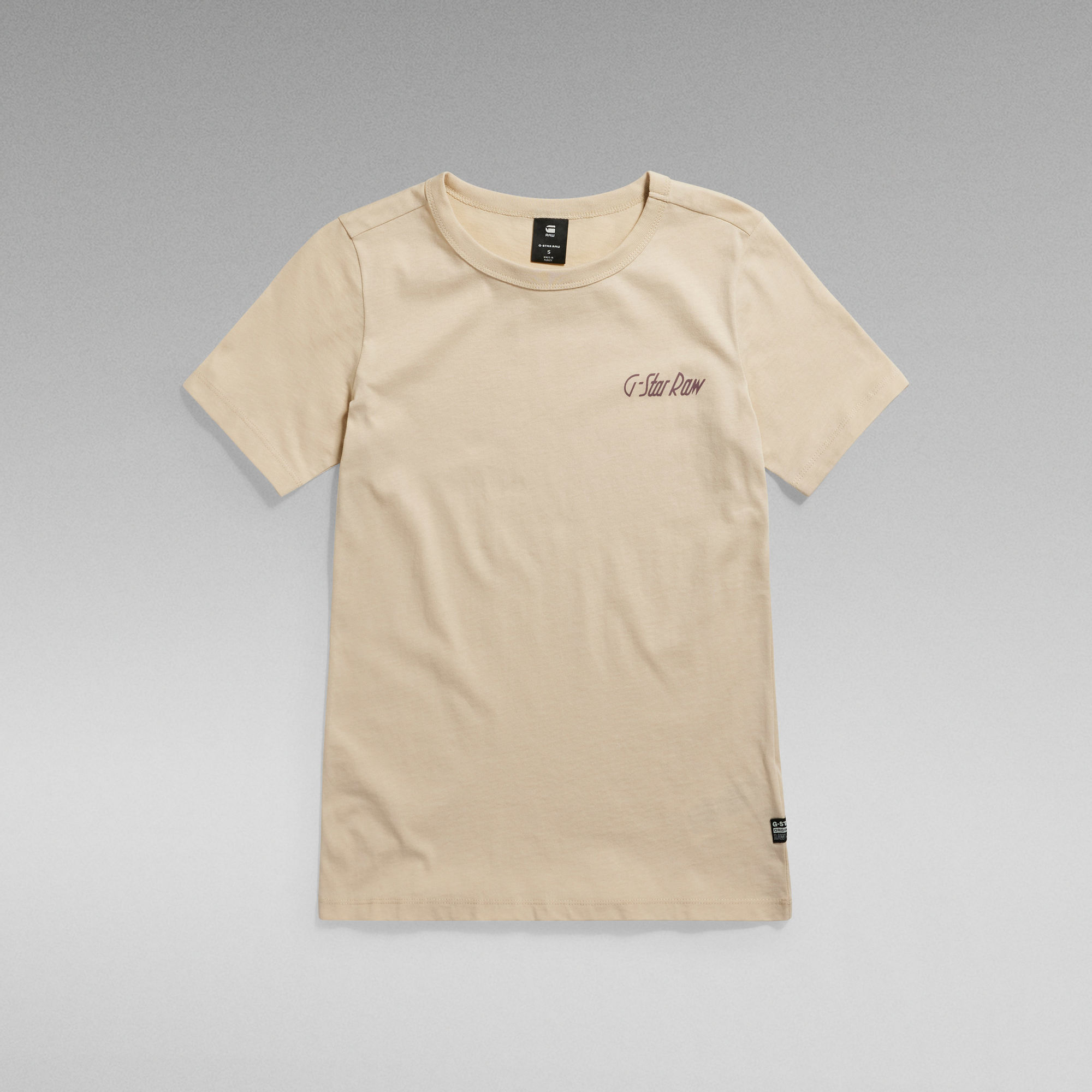 G-Star RAW Chest Graphic Optic Slim Top Beige Dames