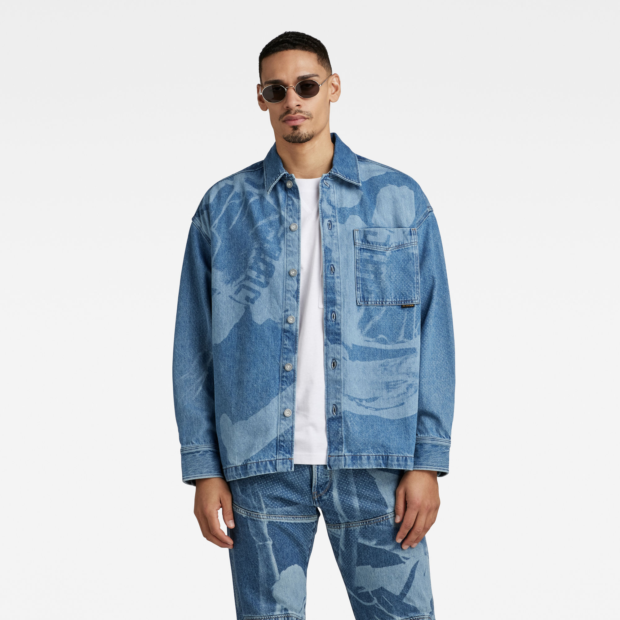 

Unisex Oversized Boxy Fit Overshirt - Meerkleurig - Heren