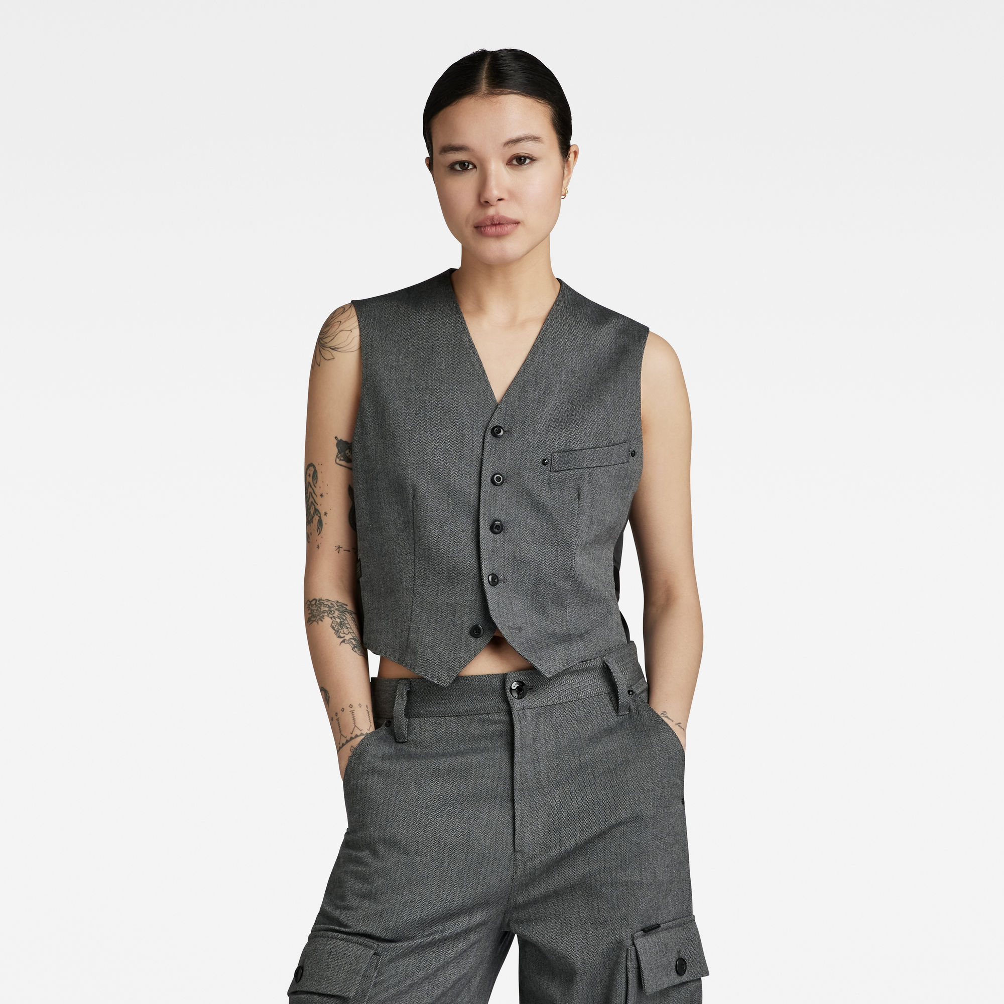 

Wool Weste - Mehrfarbig - Damen