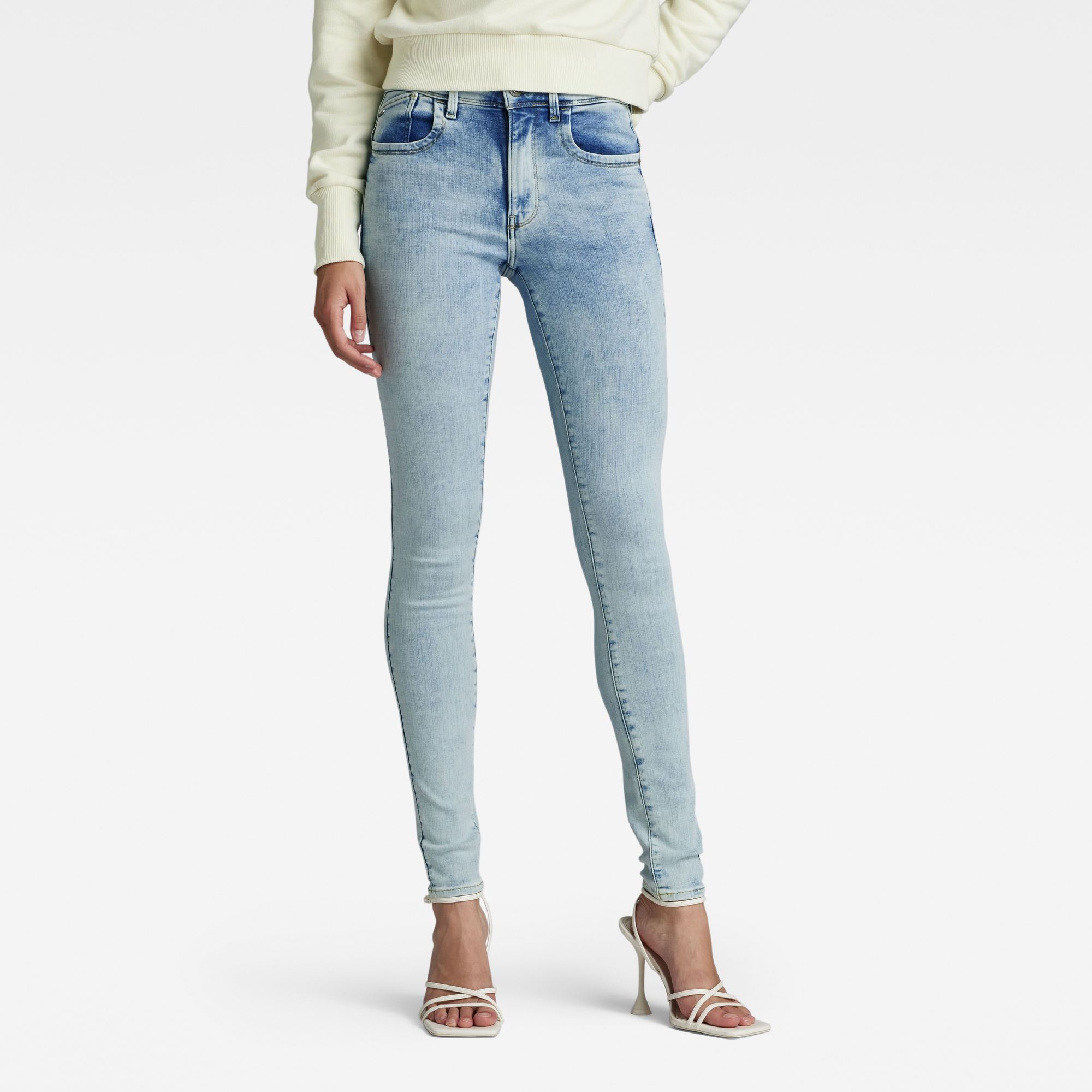 

Lhana High Super Skinny Jeans - Lichtblauw - Dames