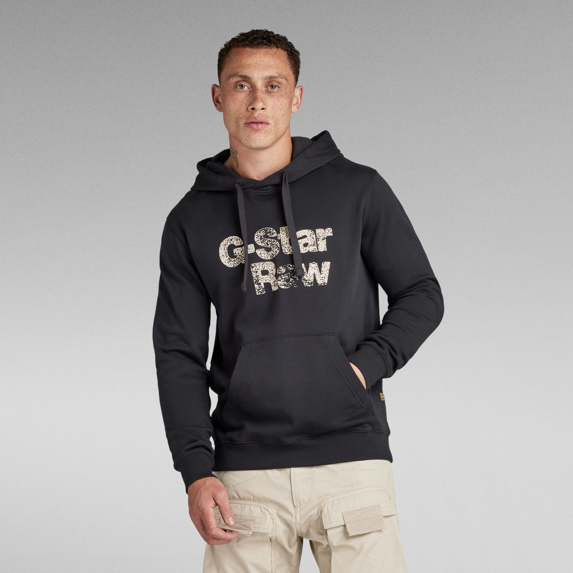 

Painted Graphic Hoodie - Black - Men