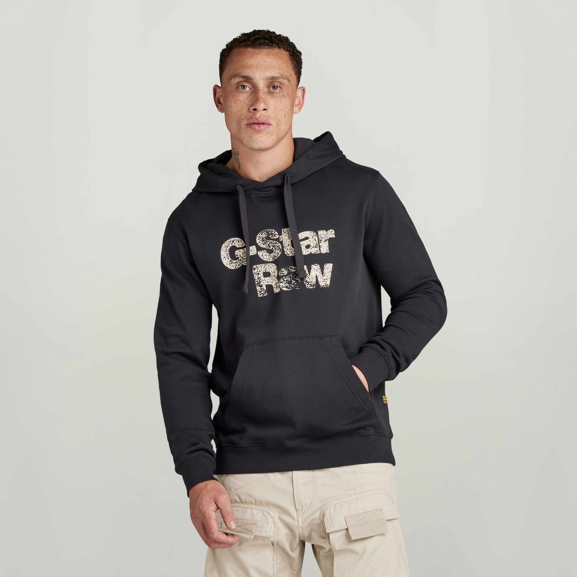 

Painted Graphic Hoodie - Zwart - Heren