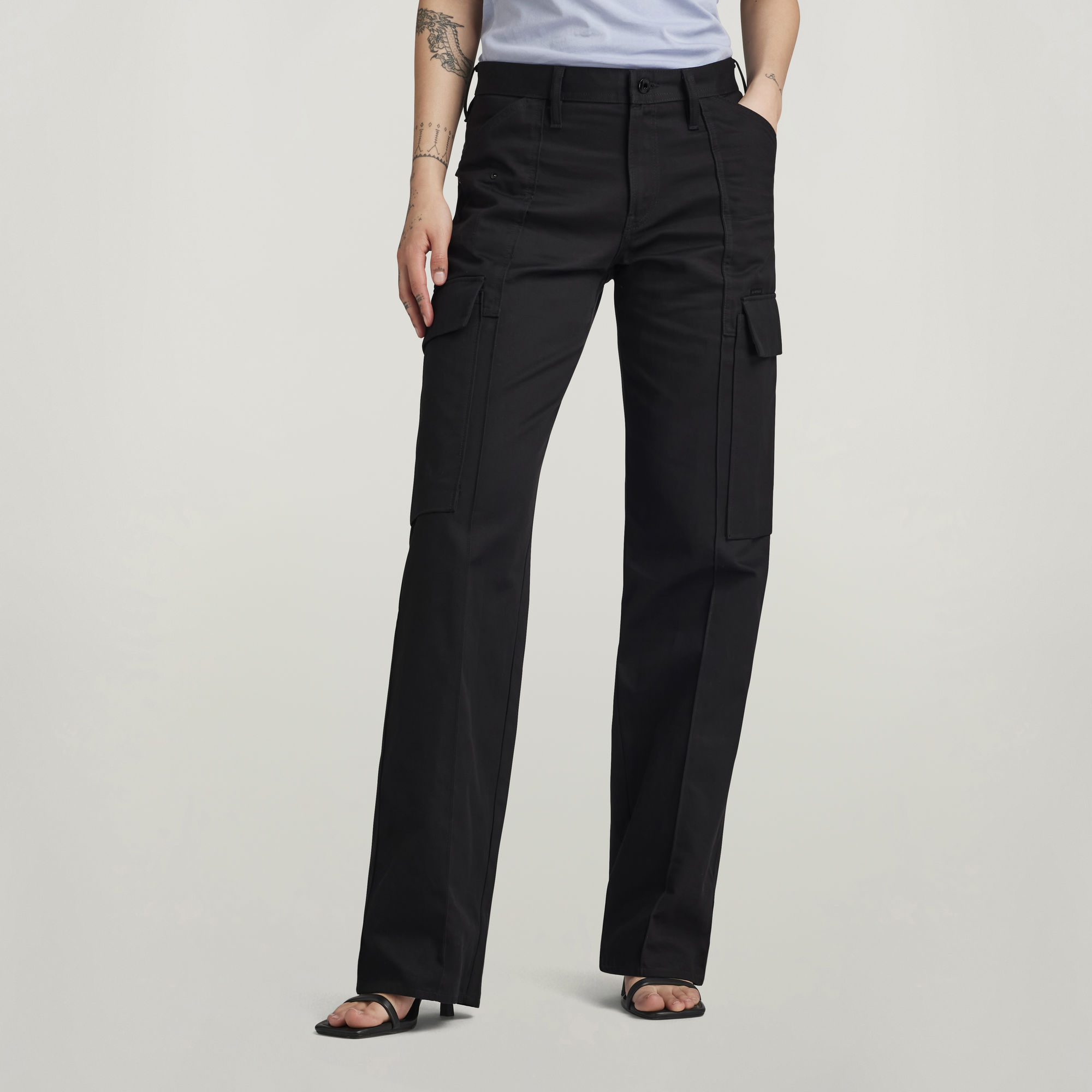 

Judee Cargo Broek - Zwart - Dames
