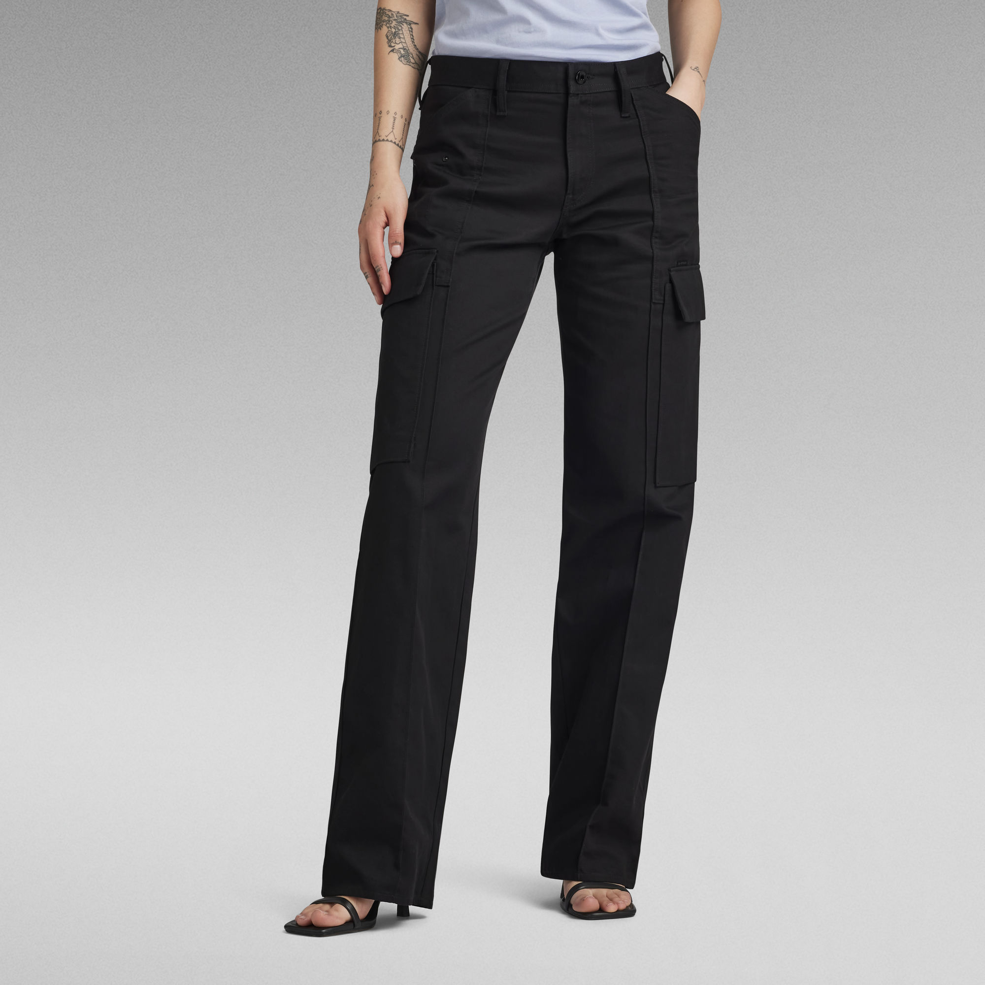 

Judee Low Waist Loose Pants - Black - Women