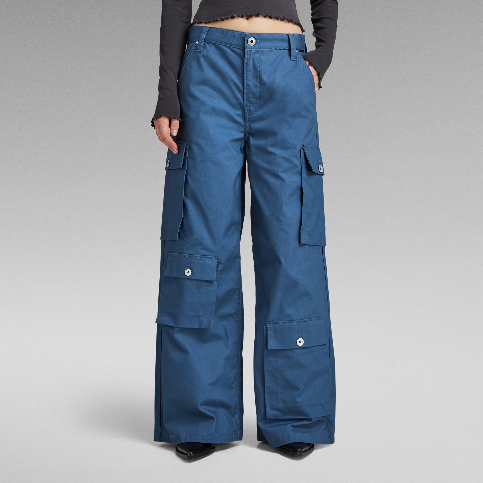 G-Star RAW Mega Cargo Broek - Midden blauw - Dames