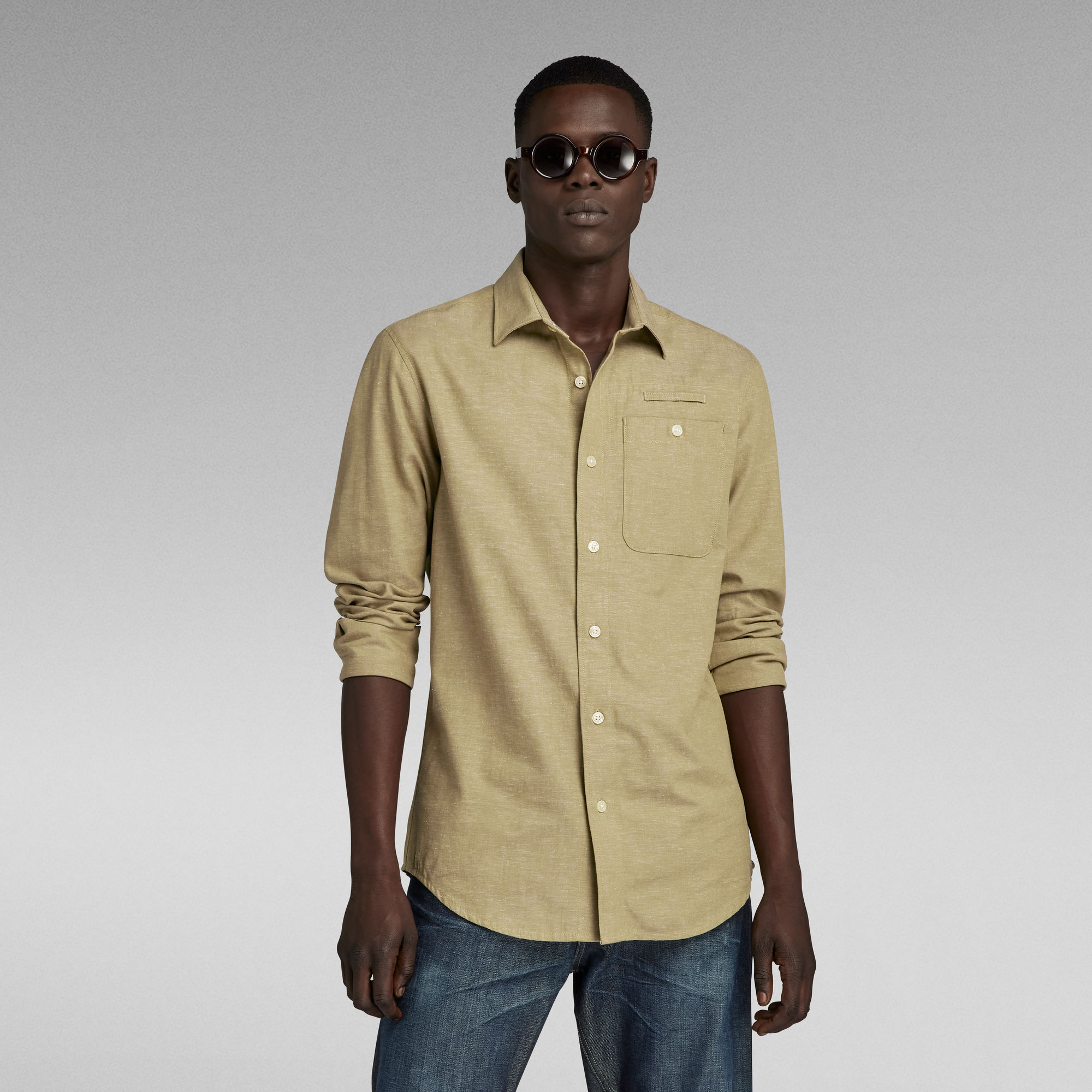 G-Star RAW Bristum 2.0 Slim Shirt - Beige - Heren