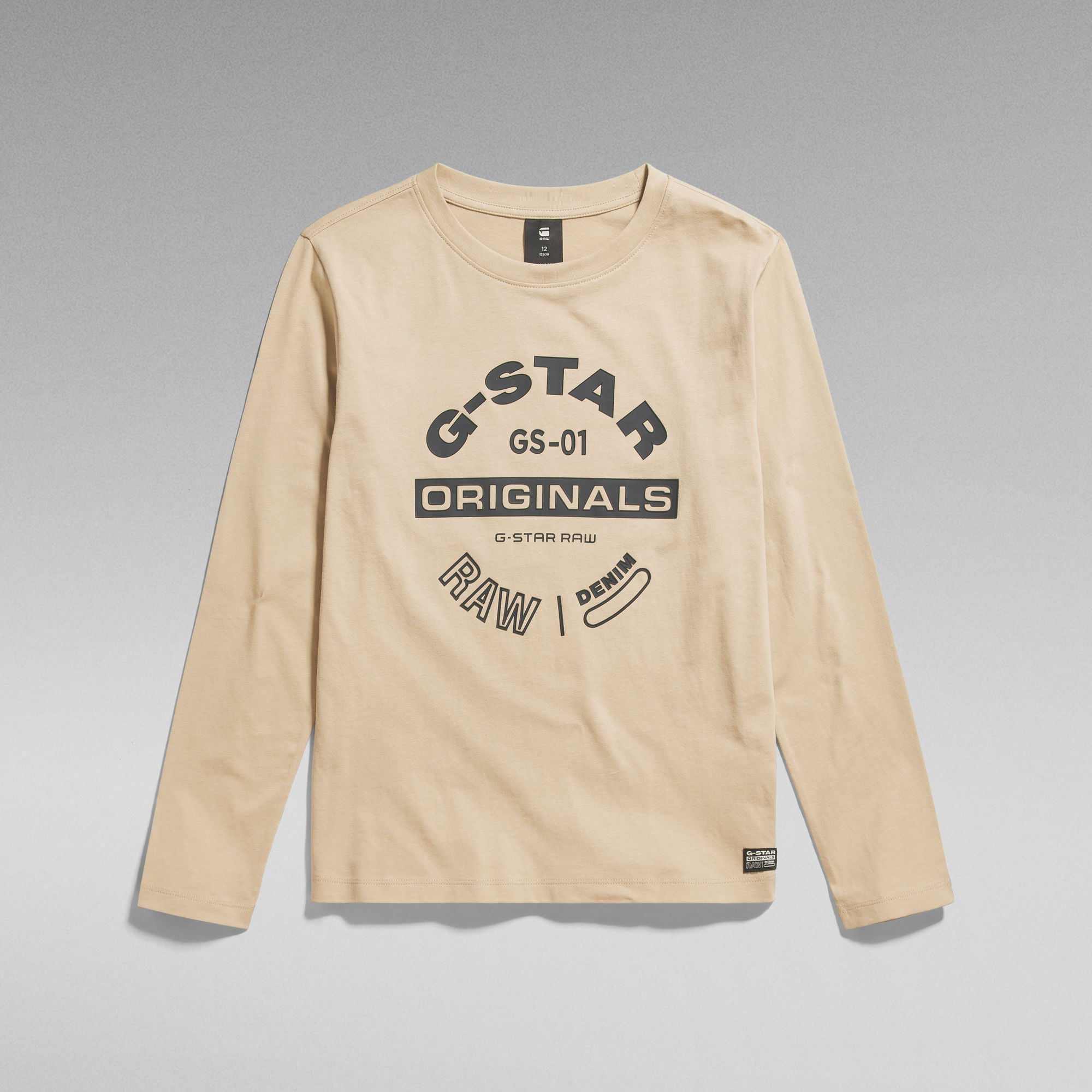 G-Star RAW Kids Long Sleeve T-Shirt Originals Graphic Beige jongens