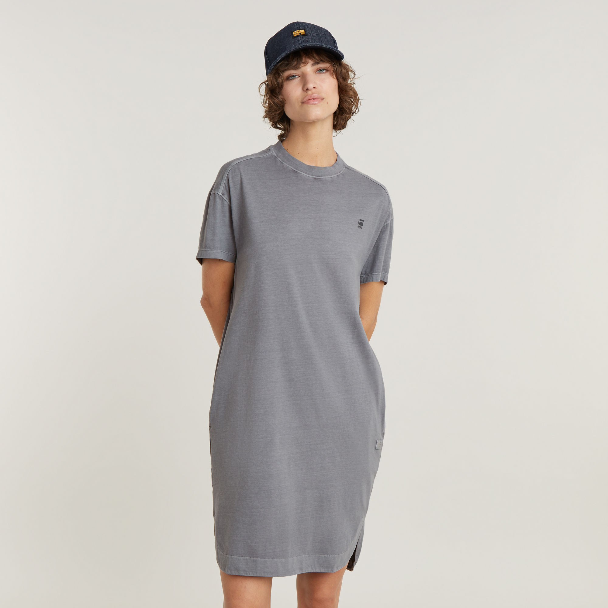 G-Star RAW Overdyed Loose T-Shirt Jurk - Grijs - Dames