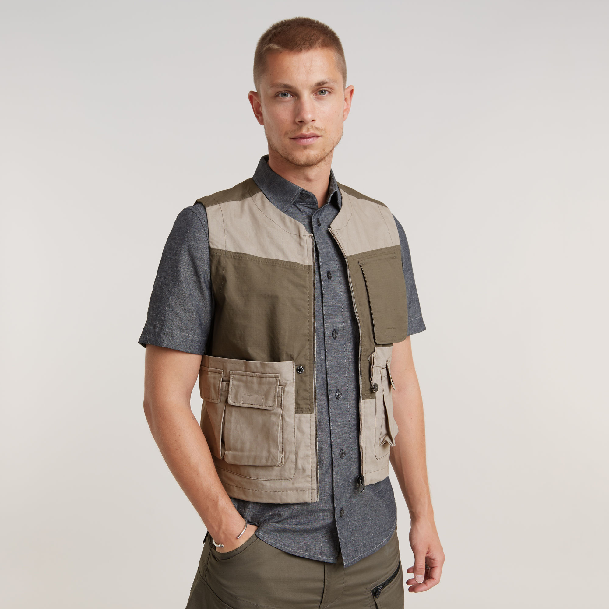 G-Star RAW P-35T Bodywarmer Beige Heren