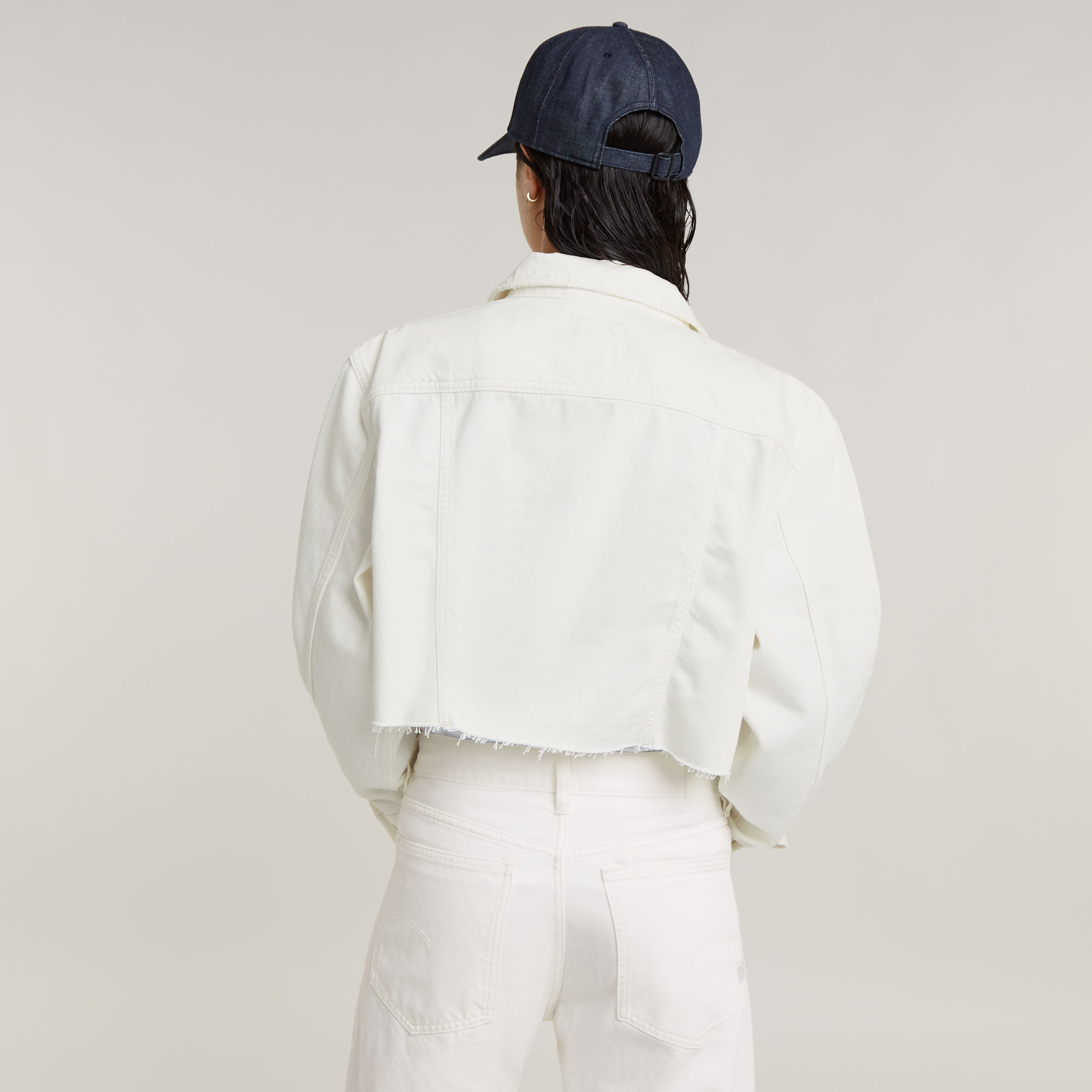 G-Star RAW Cropped Wander Jack Destroyed Beige Dames