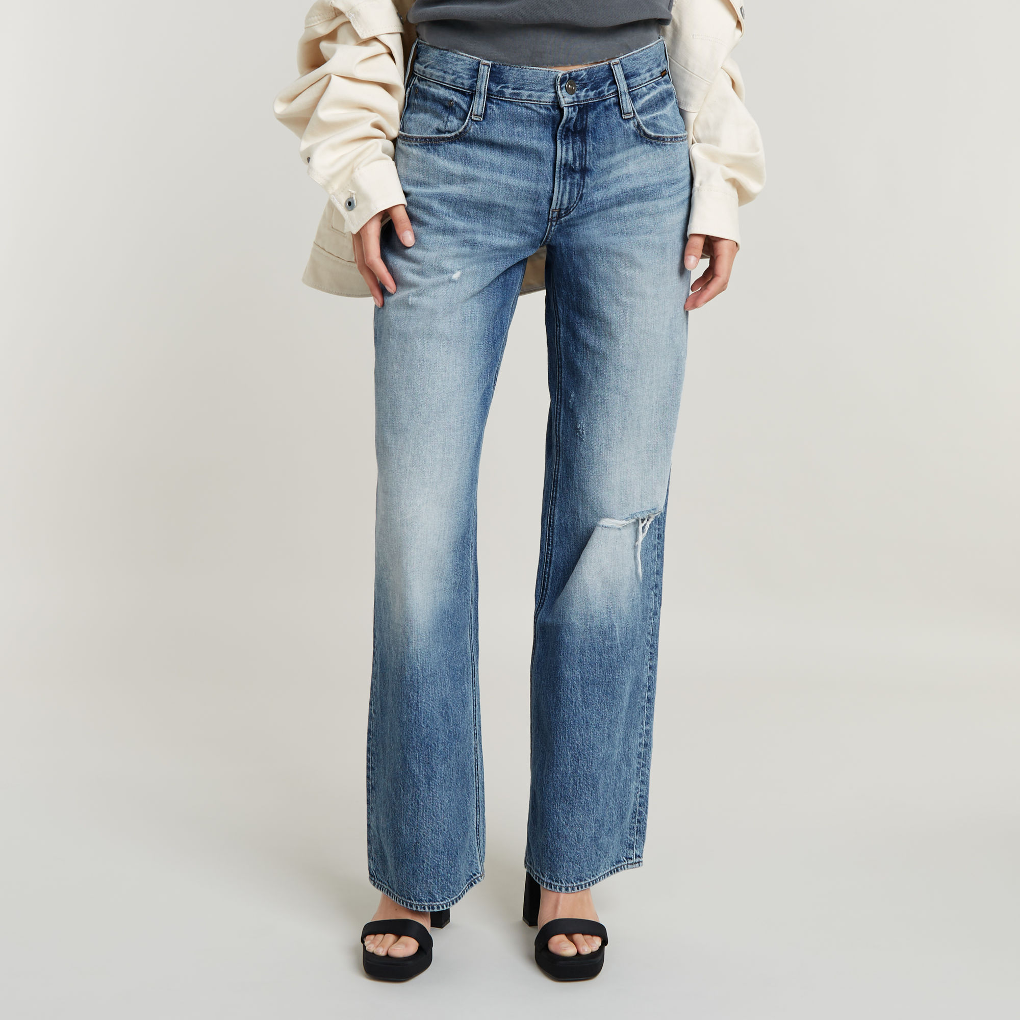 

Judee Loose Jeans - Midden blauw - Dames