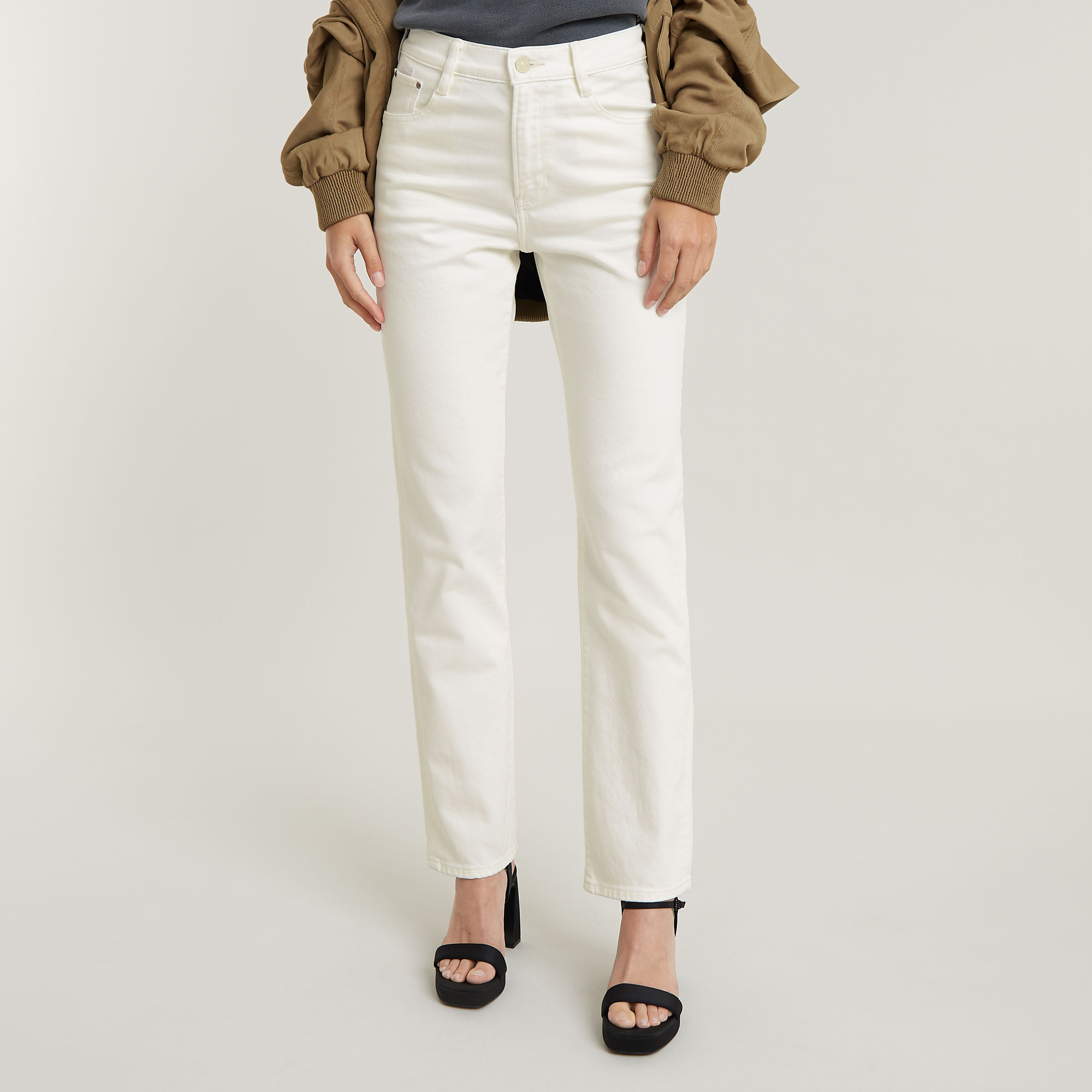 

Viktoria High Straight Jeans - White - Women