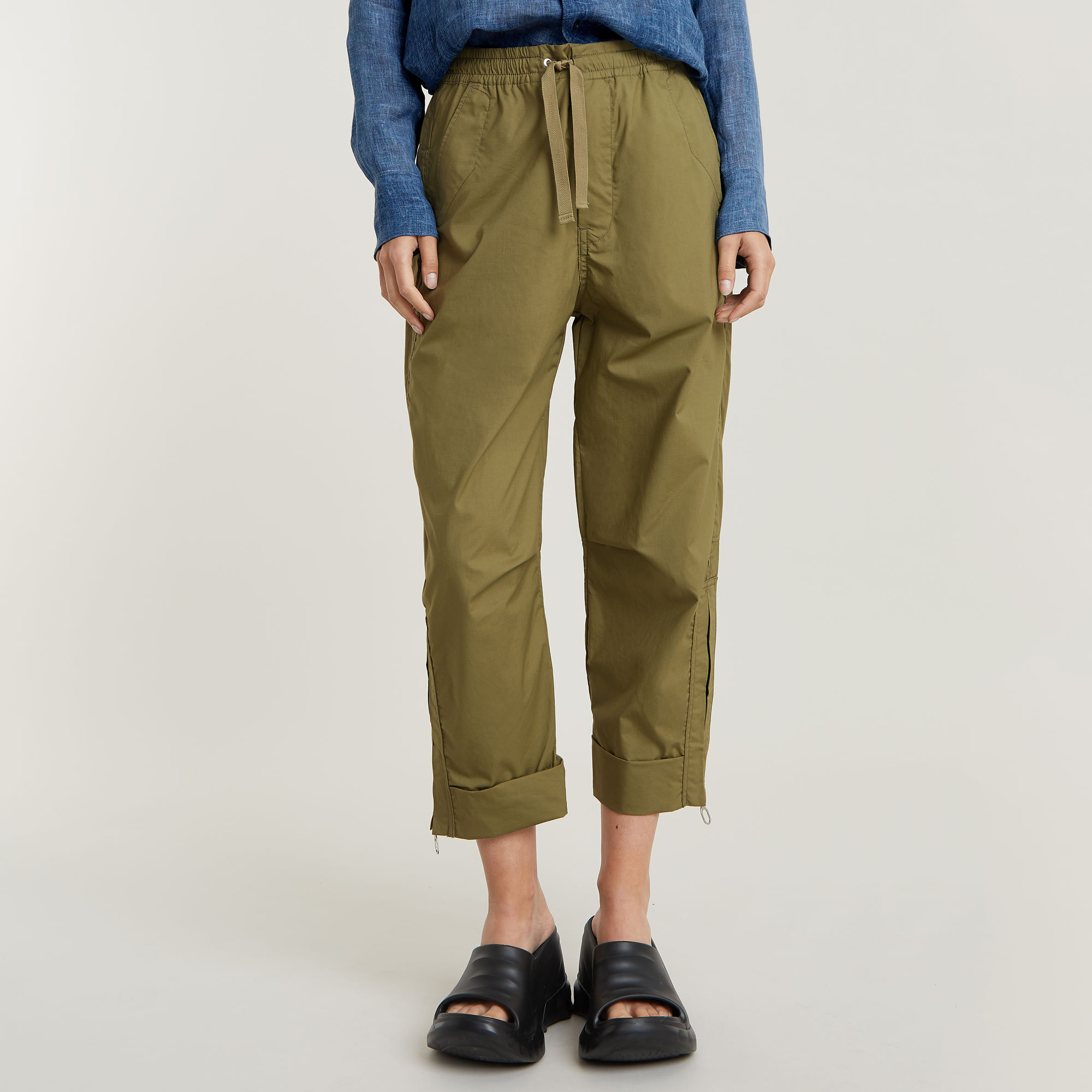 Utility Cropped Hose - Grün - Damen