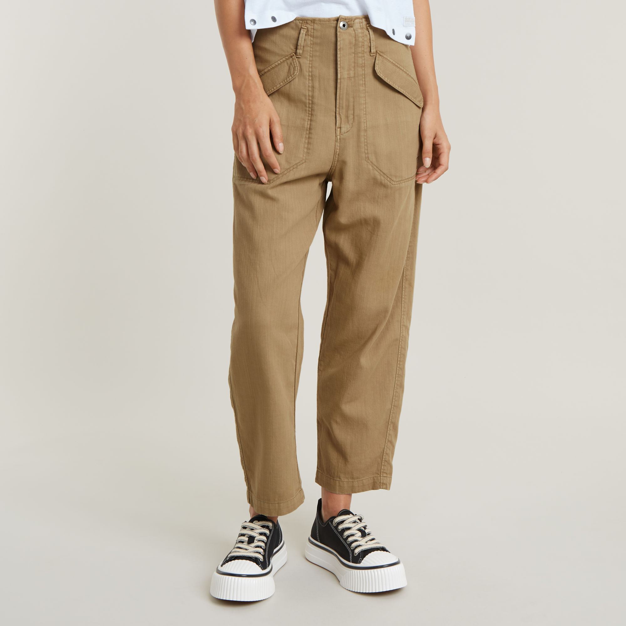 Pilot Cropped Hose - Braun - Damen