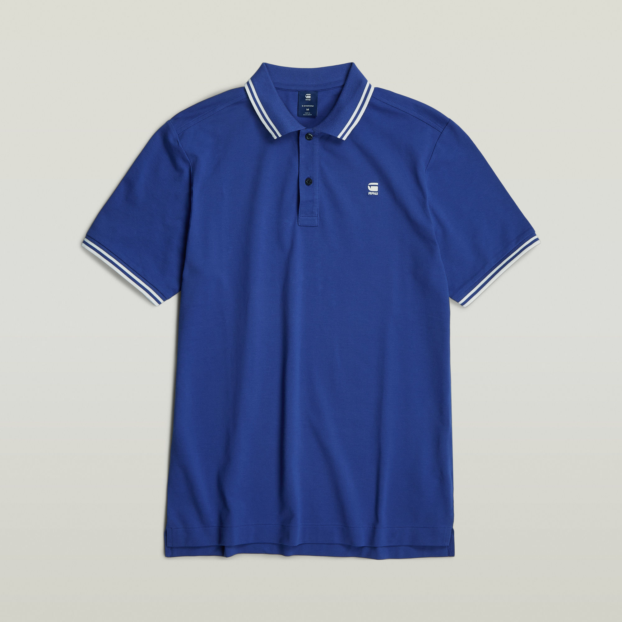 G-Star RAW Dunda Slim Stripe Polo Midden blauw Heren