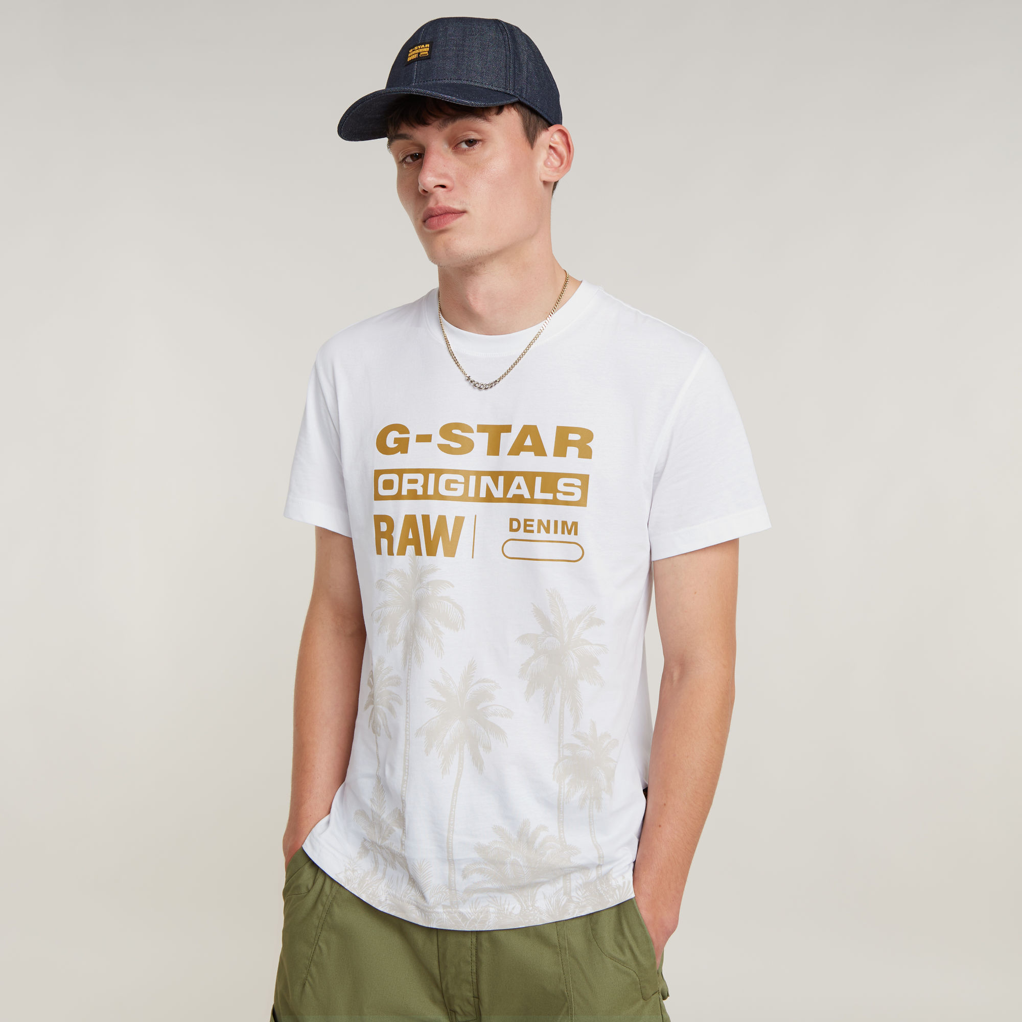G-Star RAW Palm Originals T-Shirt Wit Heren