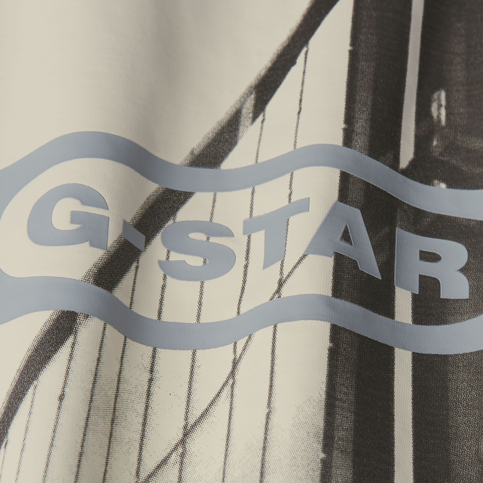 G-Star RAW HQ Old School Logo Lash T-Shirt Midden blauw Heren