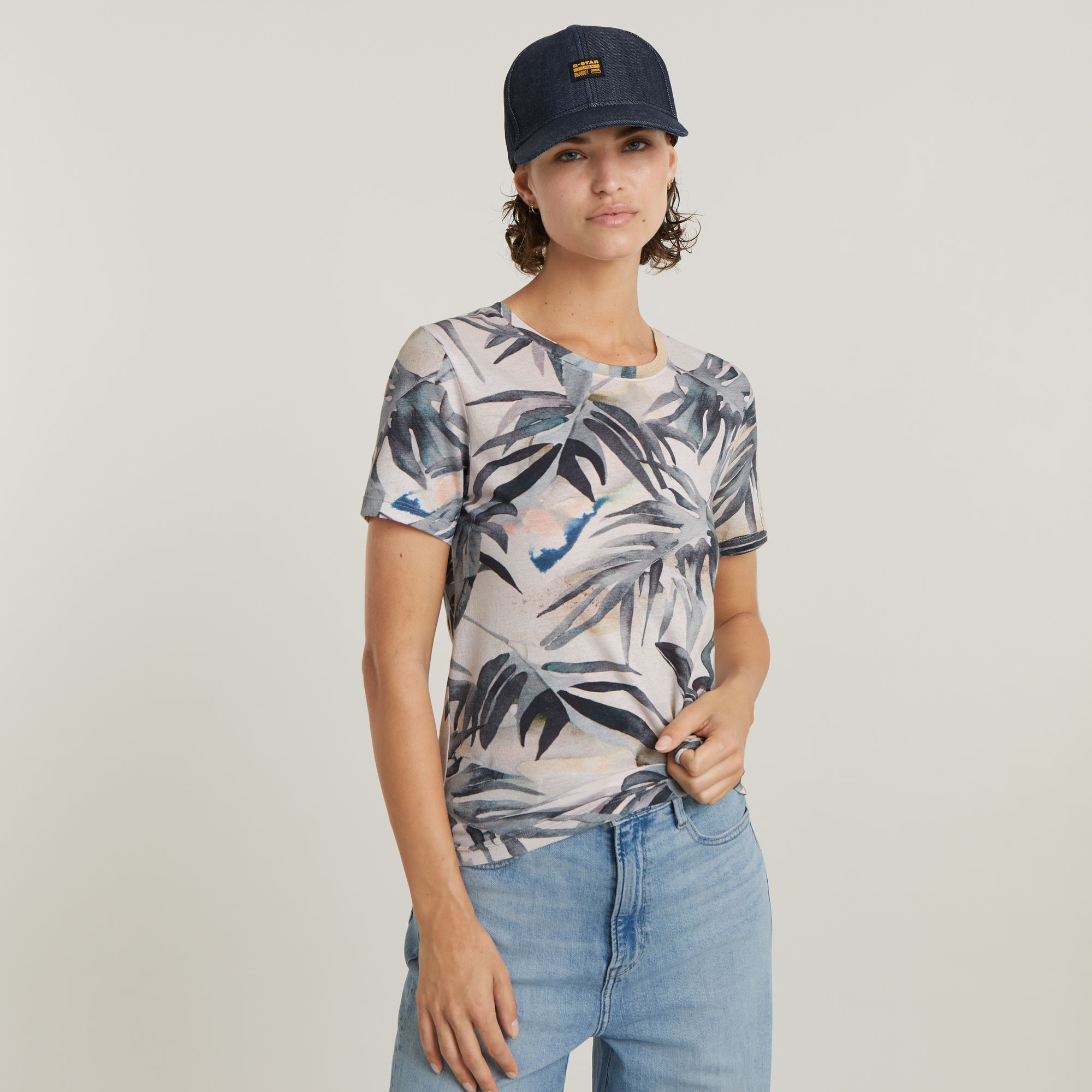 

Palm Tree Allover Top - Multi color - Women