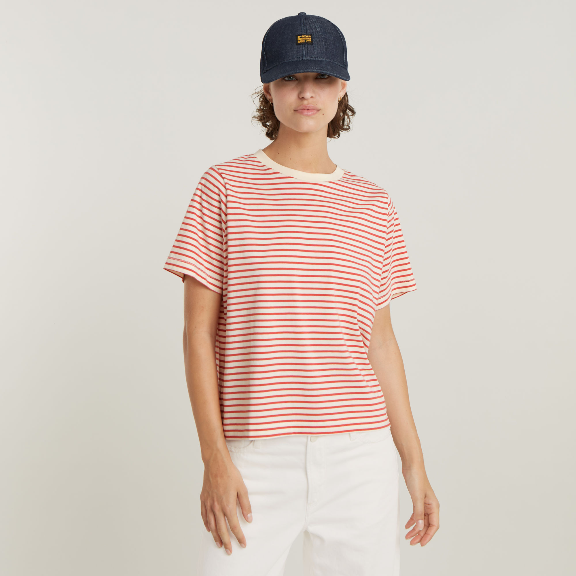 Stripe Boxy Top - Mehrfarbig - Damen