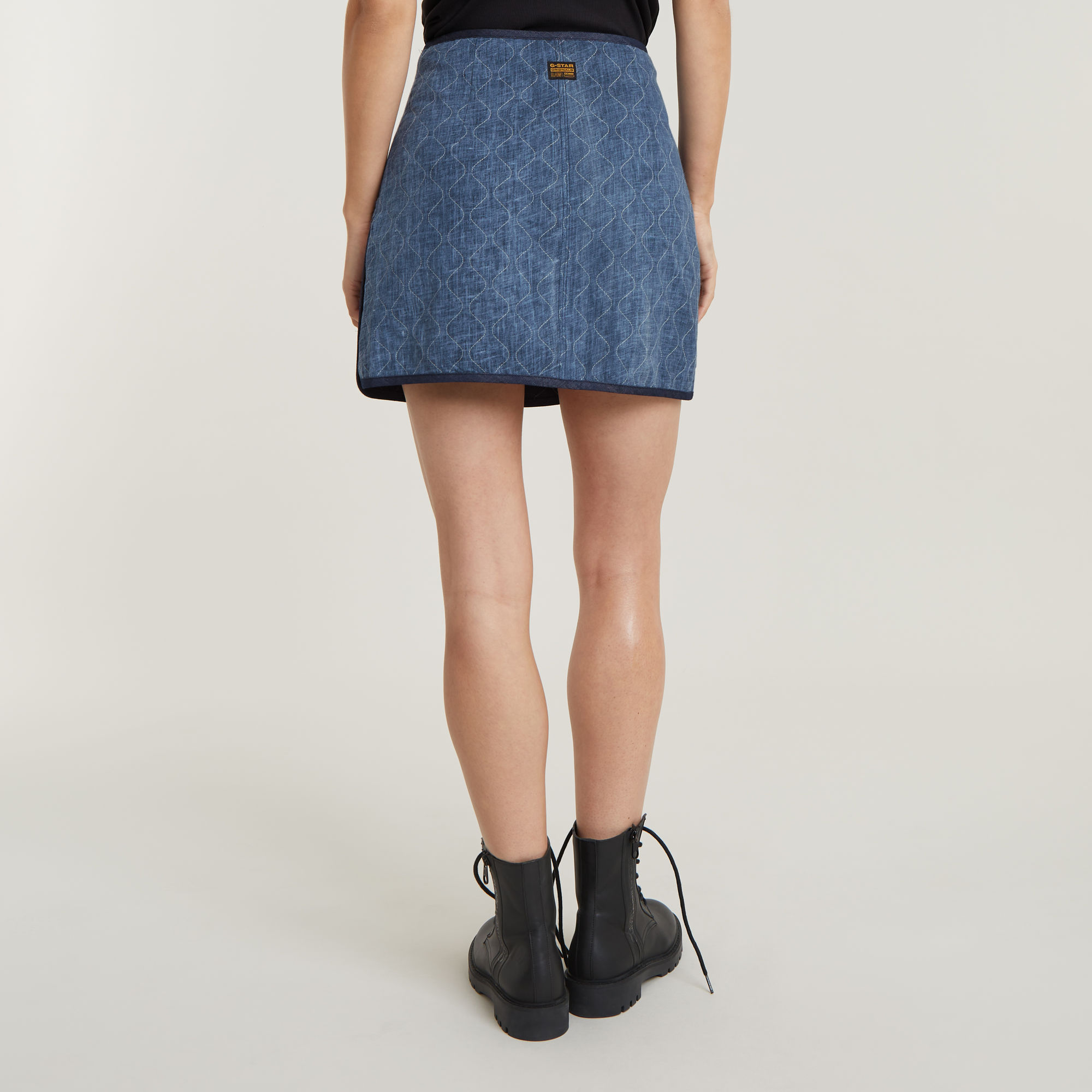G-Star RAW GSRR Quilted Rok Donkerblauw Dames