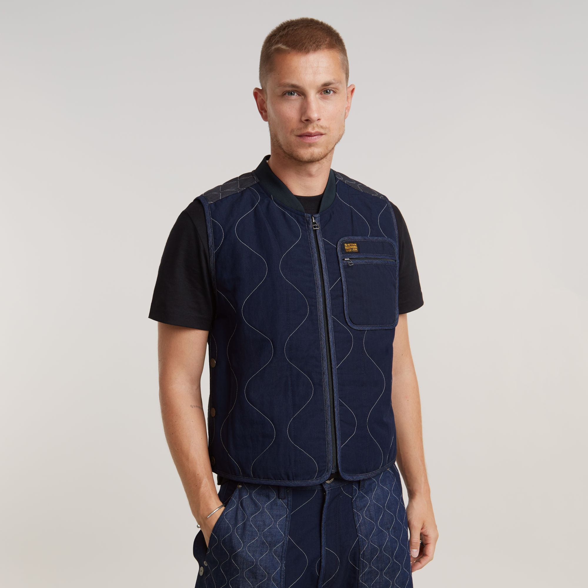 GSRR Denim Liner Weste - Dunkelblau - Herren