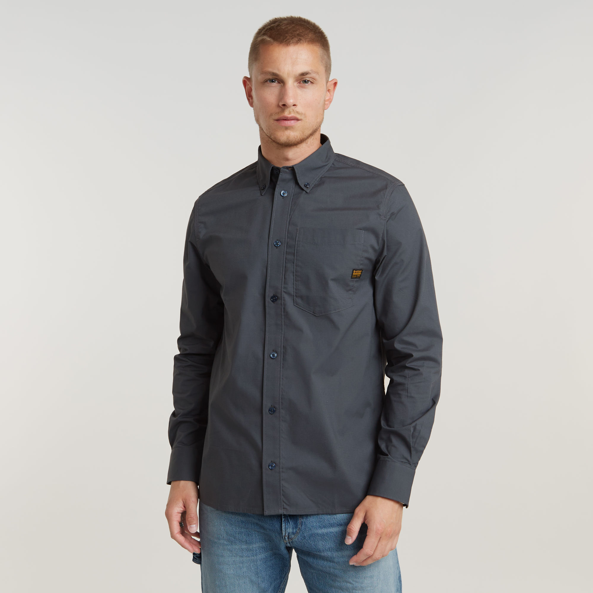 

One Pocket Regular Shirt - Grey - Men