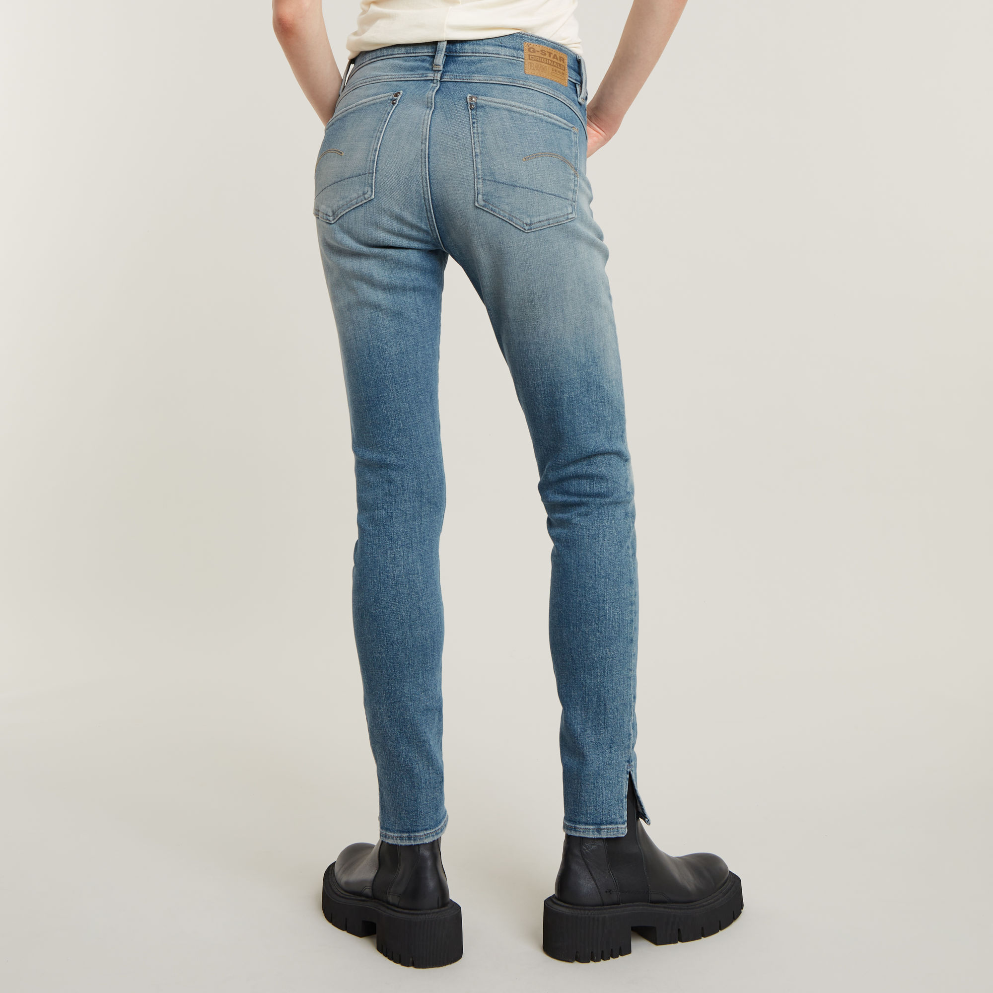 G-Star RAW Lhana Skinny Split Jeans Lichtblauw Dames
