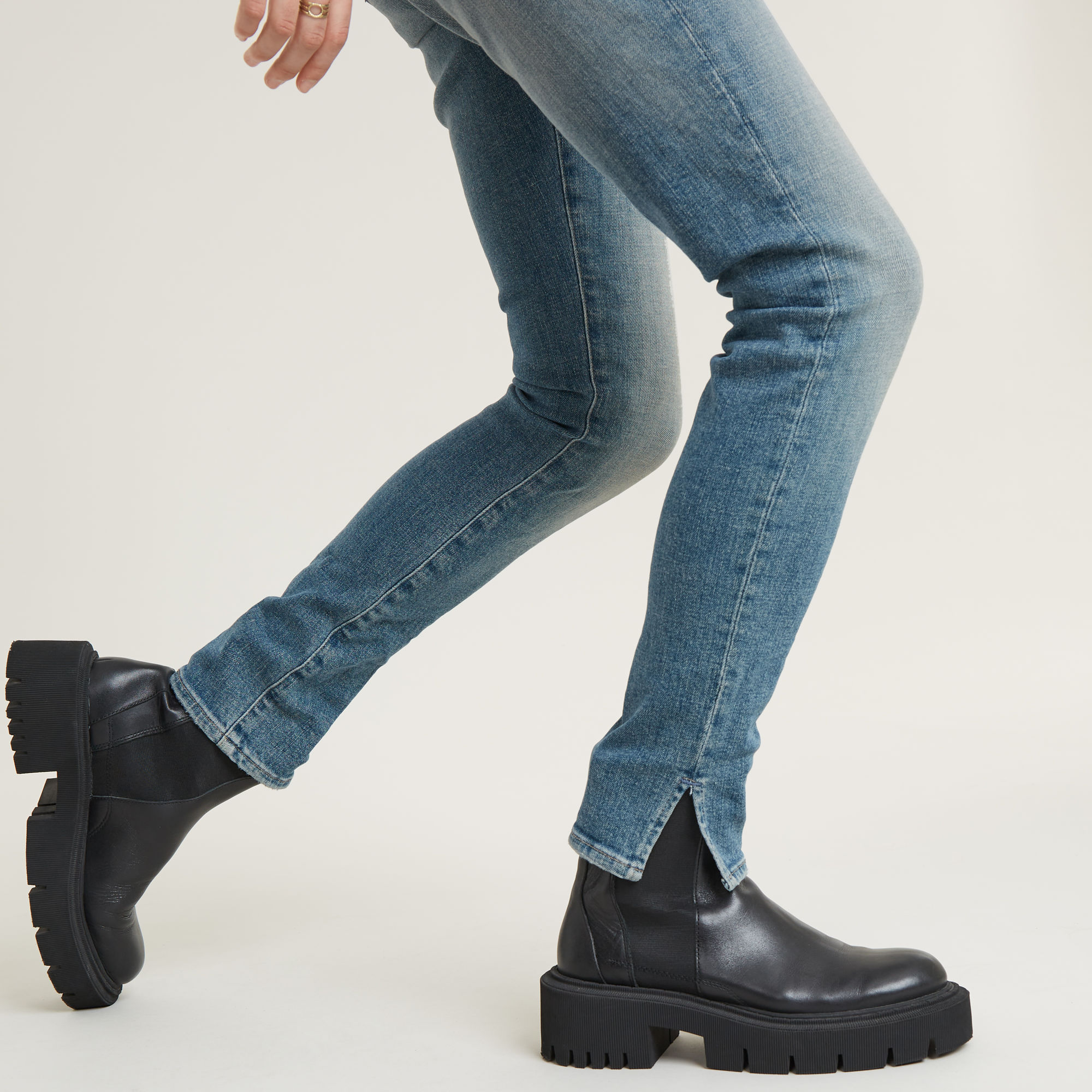 G-Star RAW Lhana Skinny Split Jeans Lichtblauw Dames