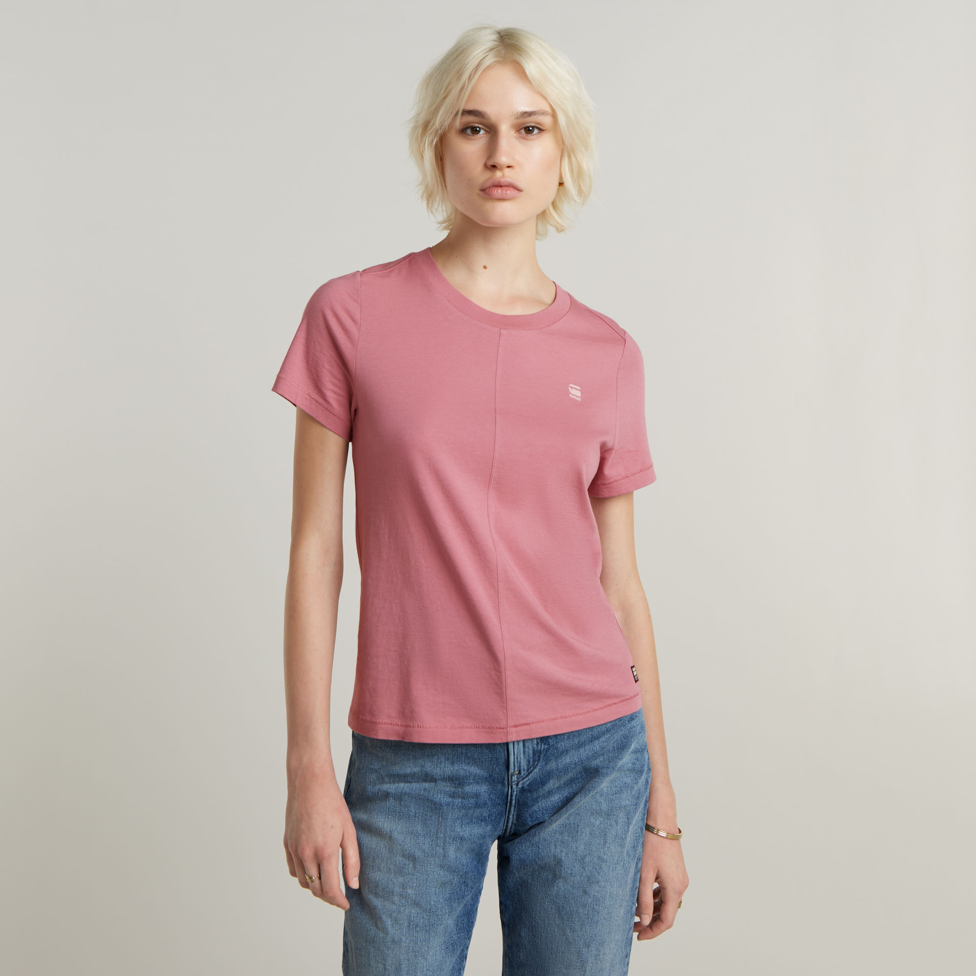 G-Star Raw T-shirt met labeldetails model 'Front seam