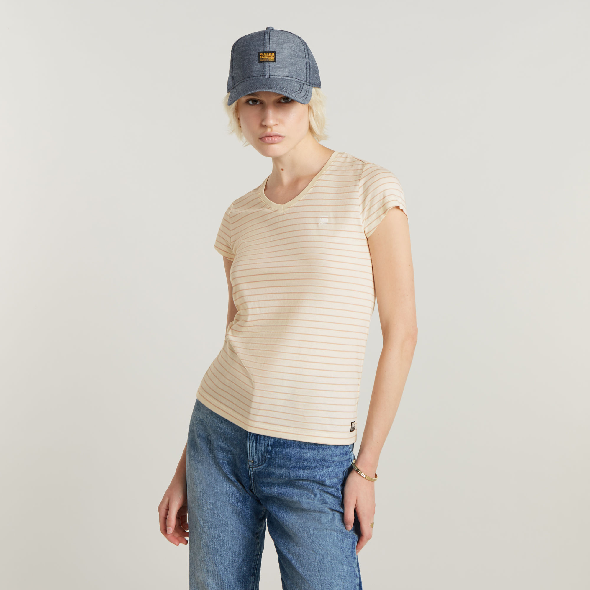 

Stripe Eyben Slim V-Neck Top 2.0 - Multi color - Women