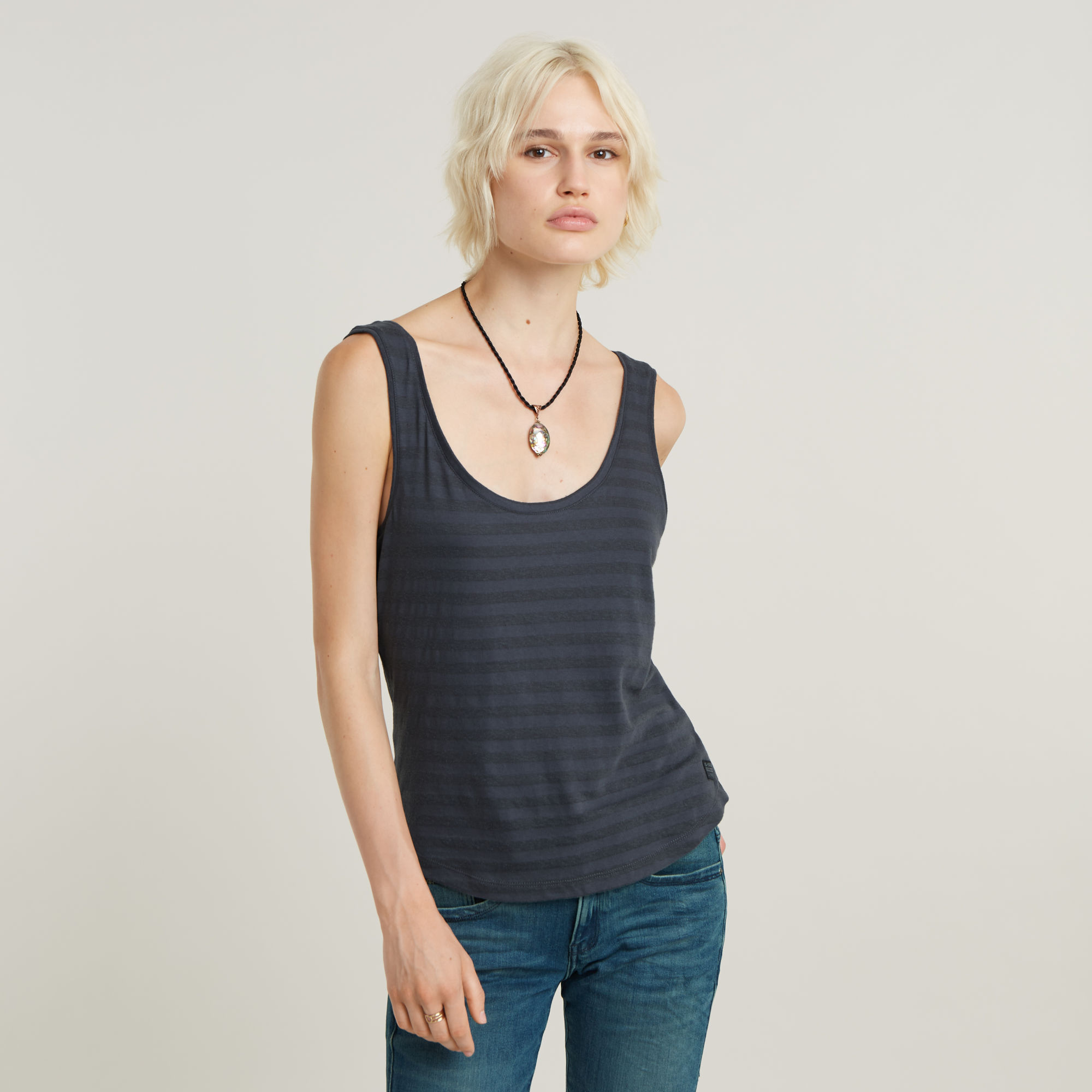 

Optic Slim Tank Top - Grey - Women