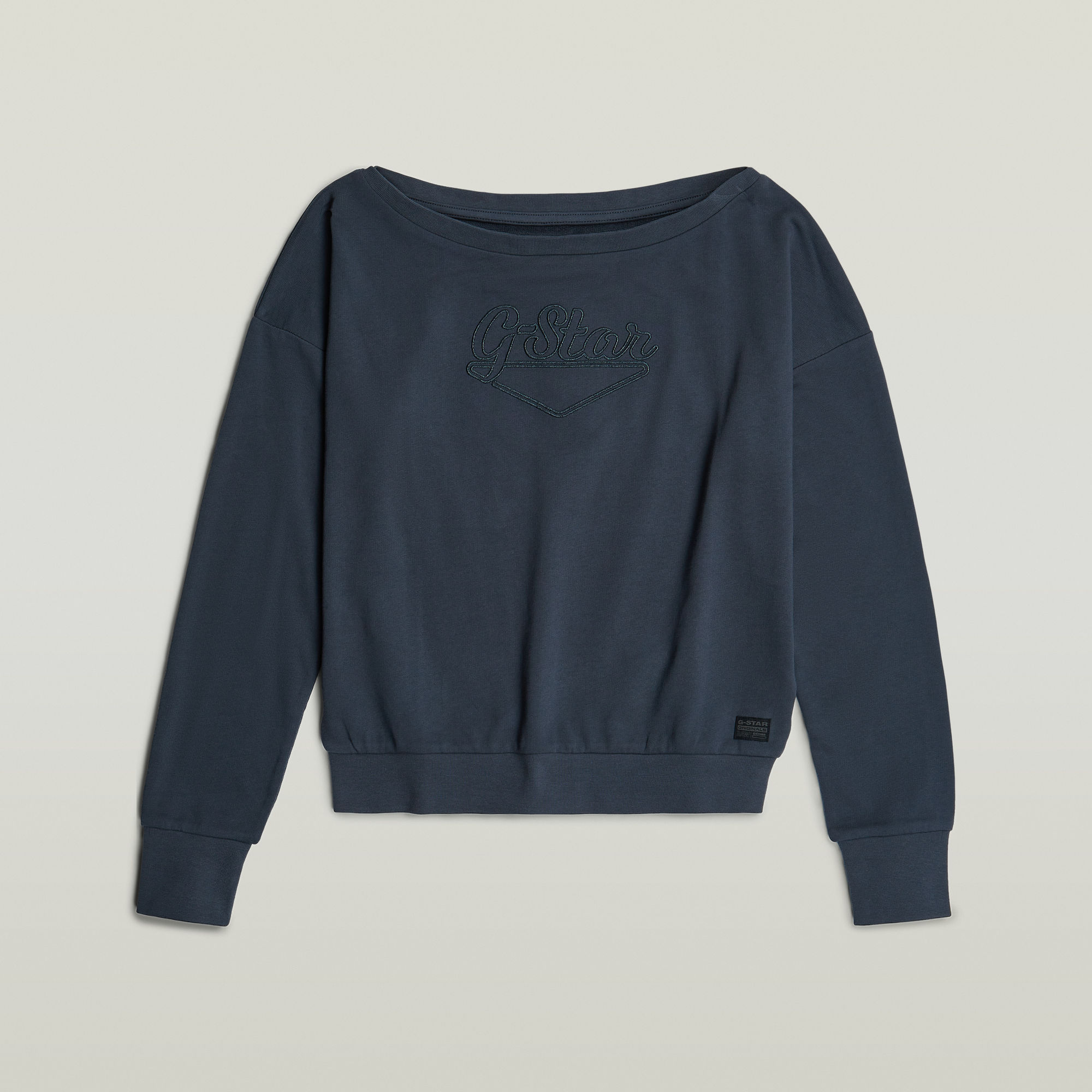G-Star RAW Boat Neck Loose Sweater Grijs Dames