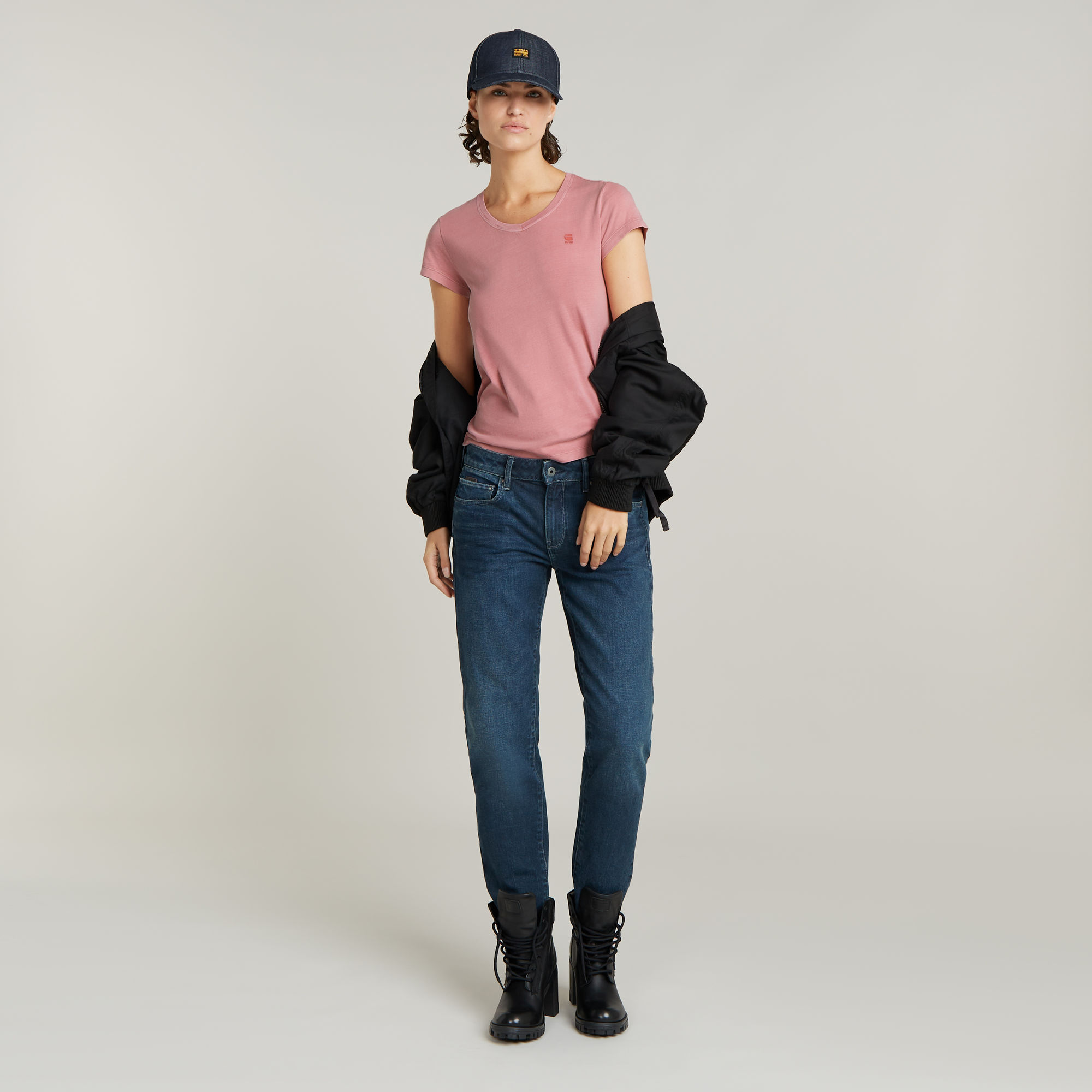 G-Star RAW Overdyed Eyben Slim Top 2.0 Roze Dames