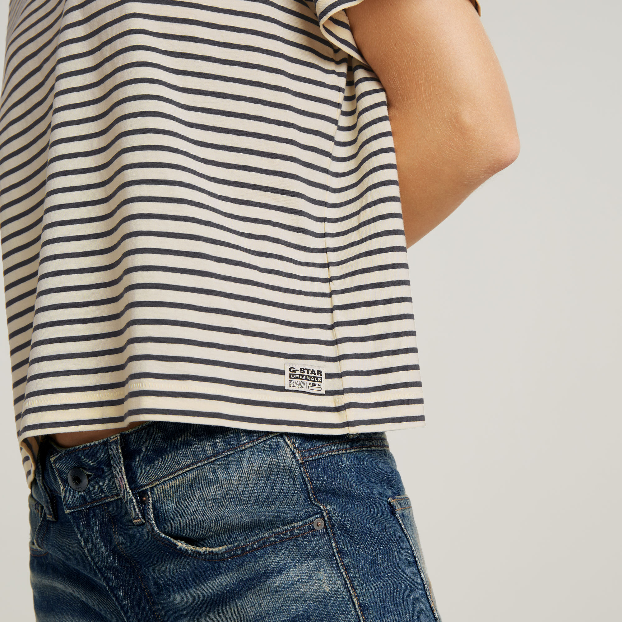 G-Star RAW Stripe Boxy Top Meerkleurig Dames