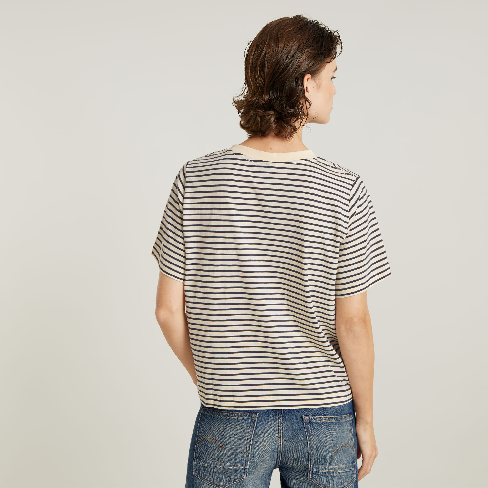 G-Star RAW Stripe Boxy Top Meerkleurig Dames