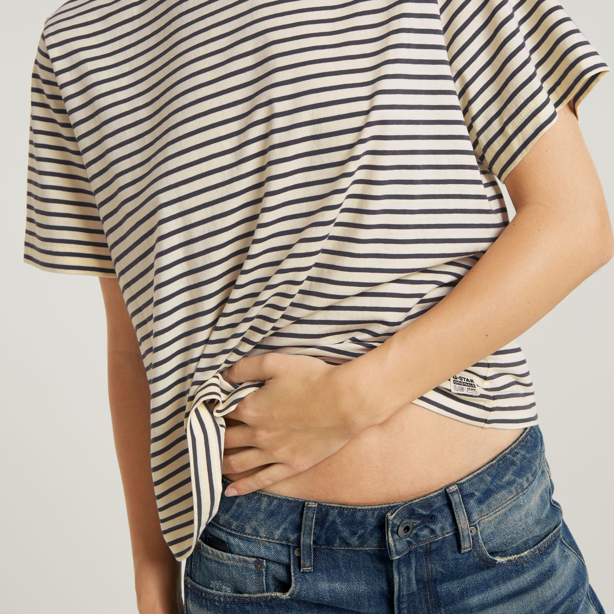 G-Star RAW Stripe Boxy Top Meerkleurig Dames