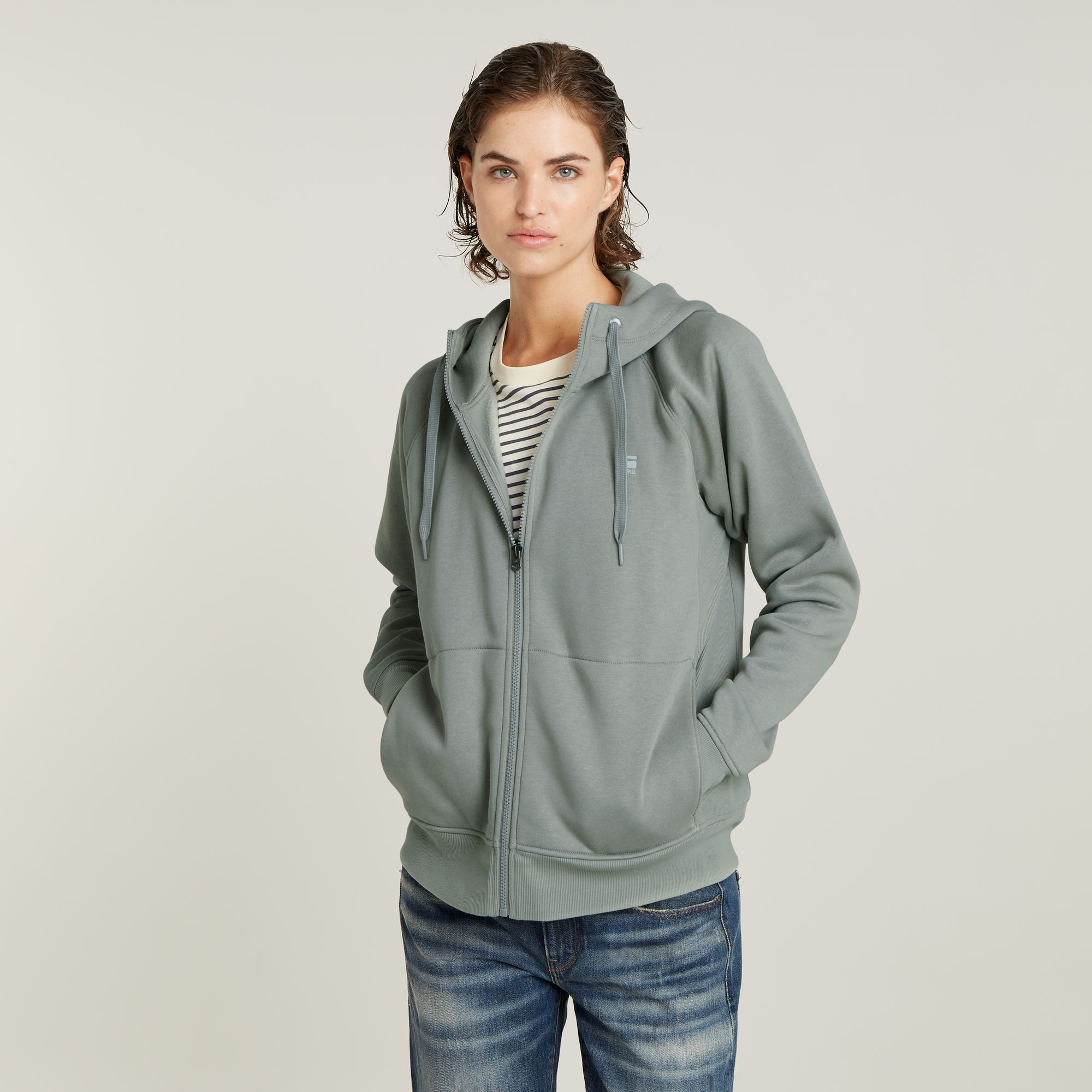 

Premium Core 2.1 Zip Thru Hoodie - Grey - Women