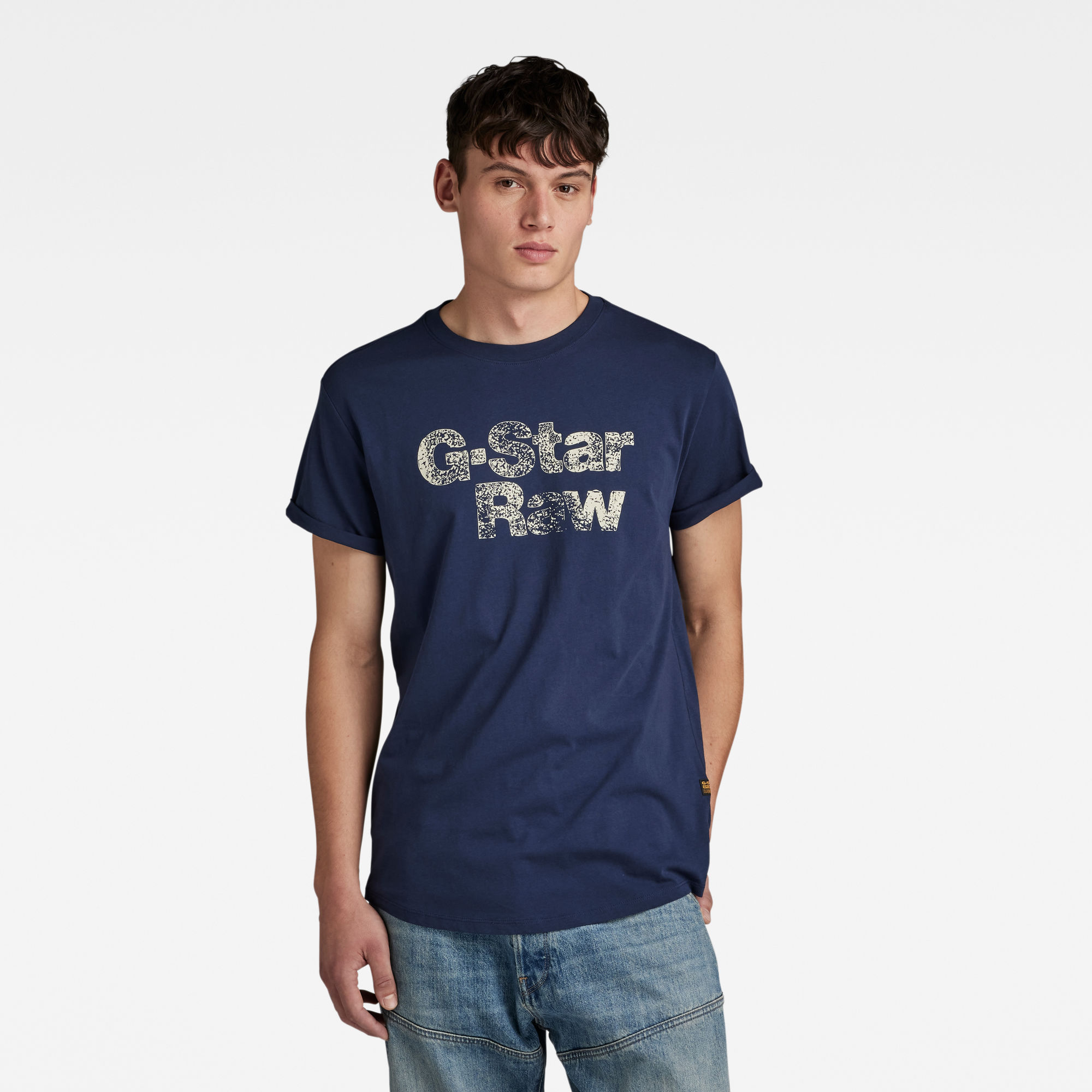 G-Star RAW Painted Graphic Lash T-Shirt Donkerblauw Heren