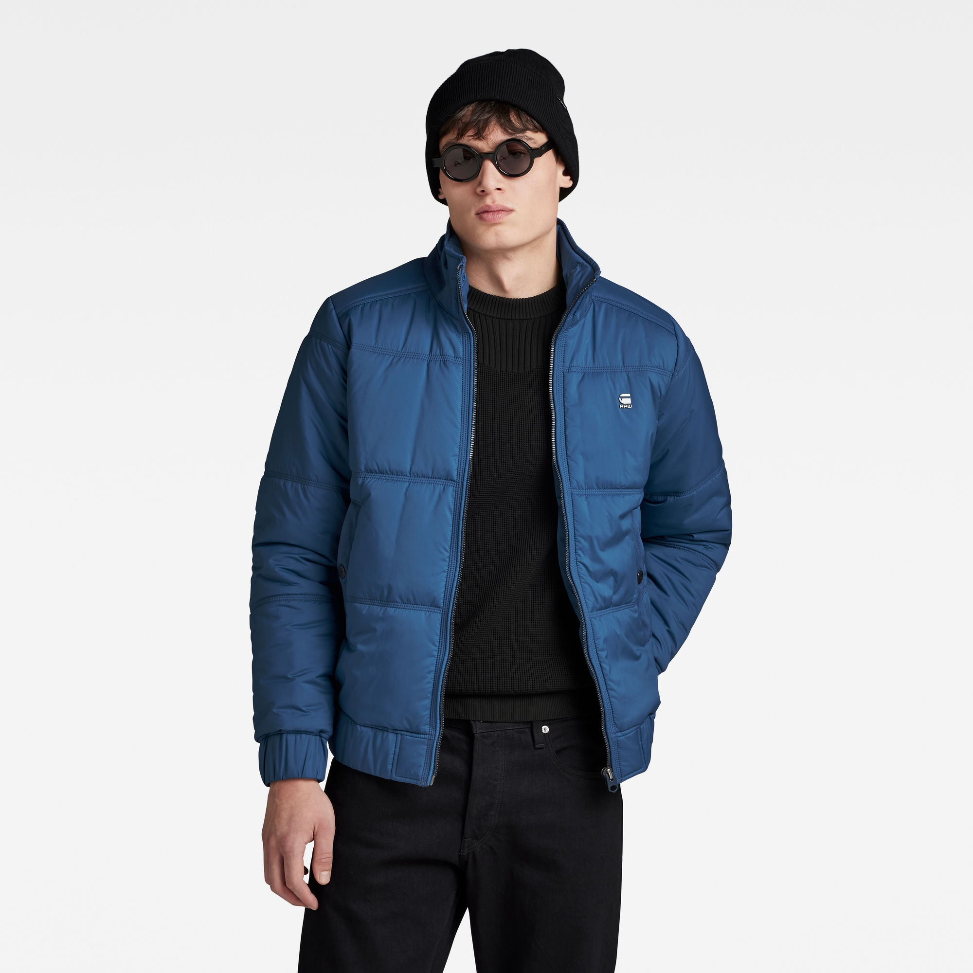 

Padded Quilted Jacket - Medium blue - Men