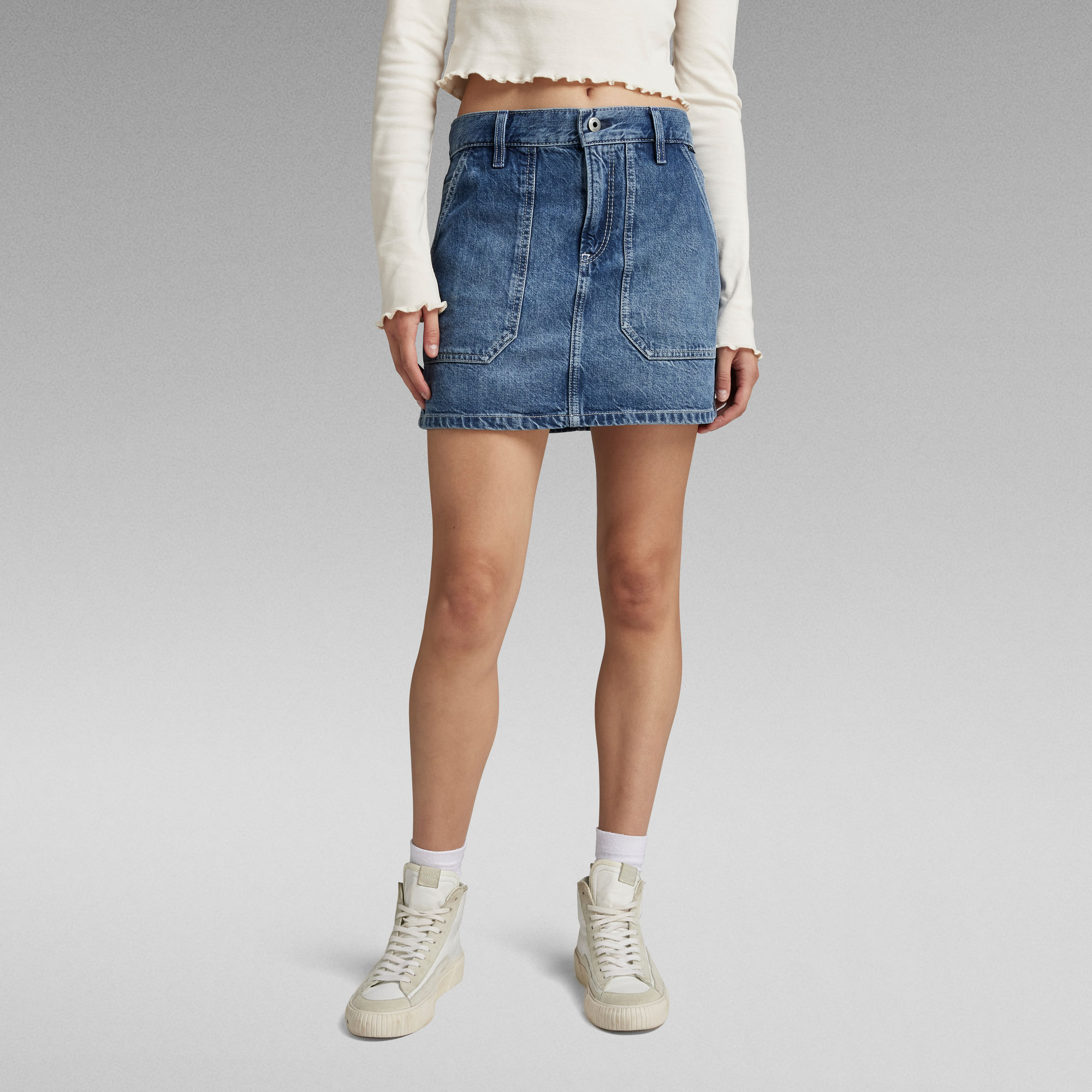 G-Star RAW Carpenter Mini Rok - Midden blauw - Dames