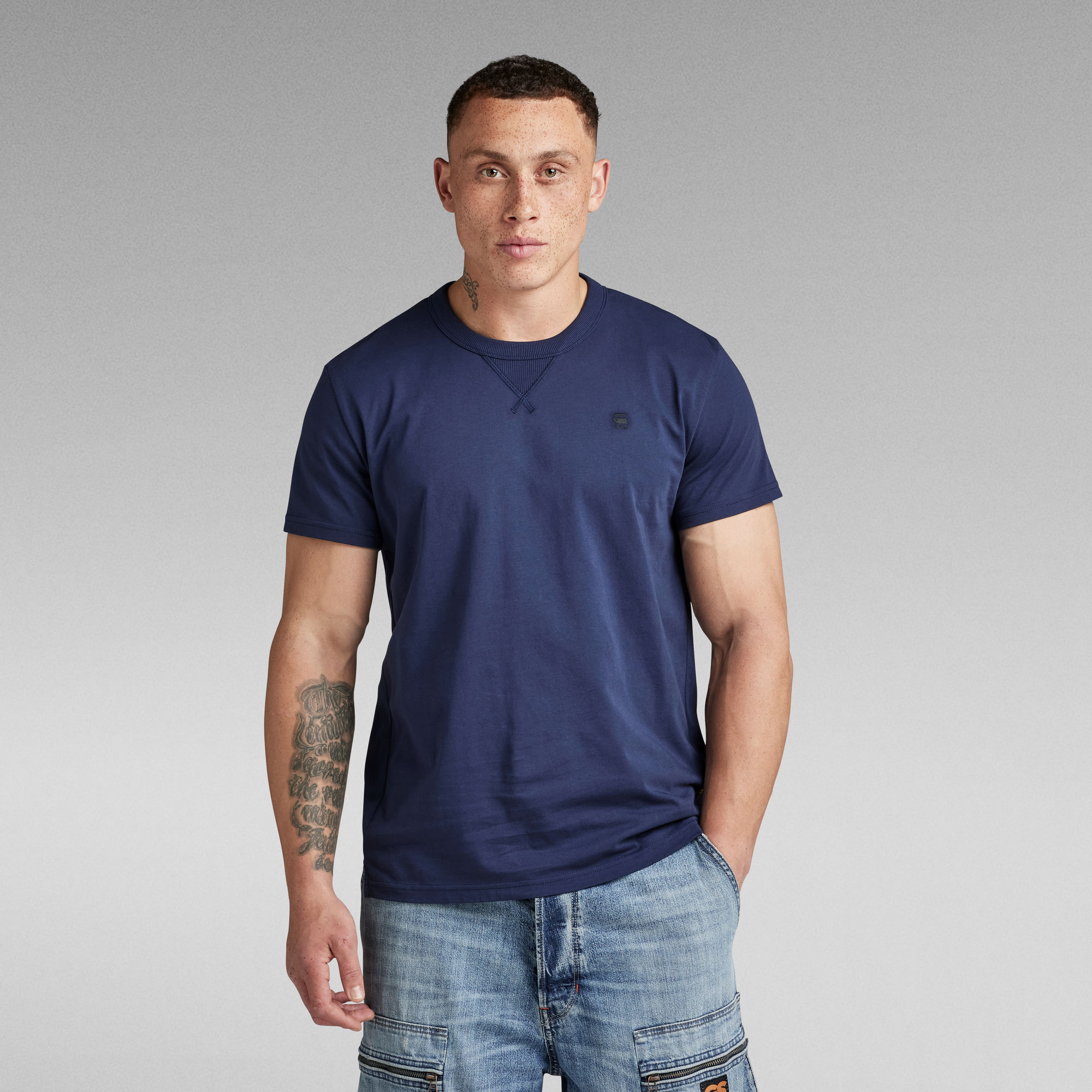 G-STAR RAW Heren Polo's & T-shirts Nifous R T Donkerblauw