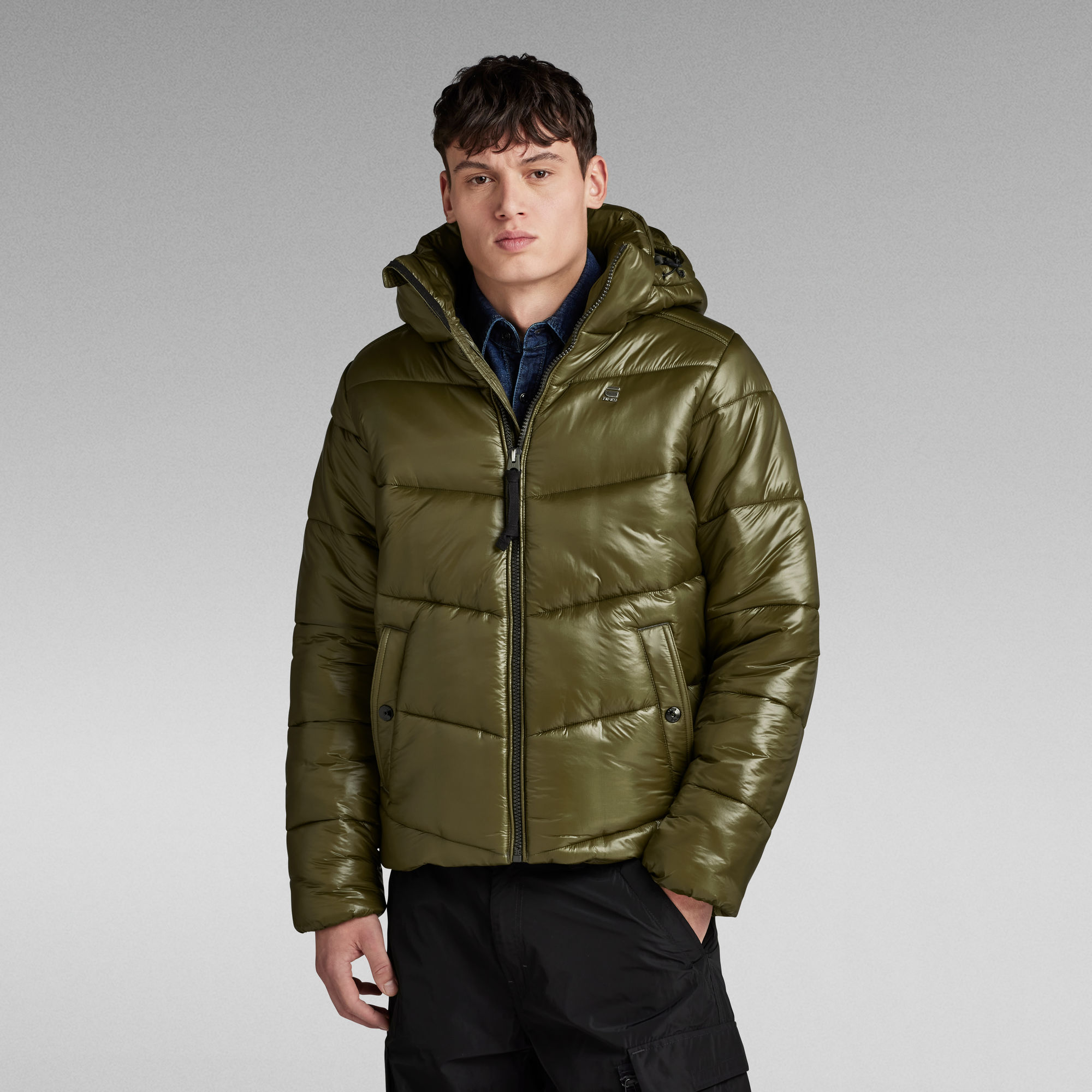 Padded Hooded Puffer - Grün - Herren