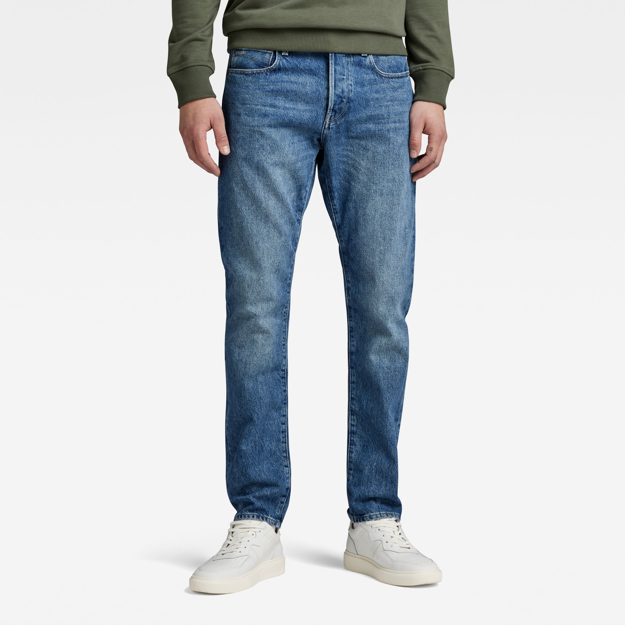 

3301 Regular Tapered Jeans - Midden blauw - Heren